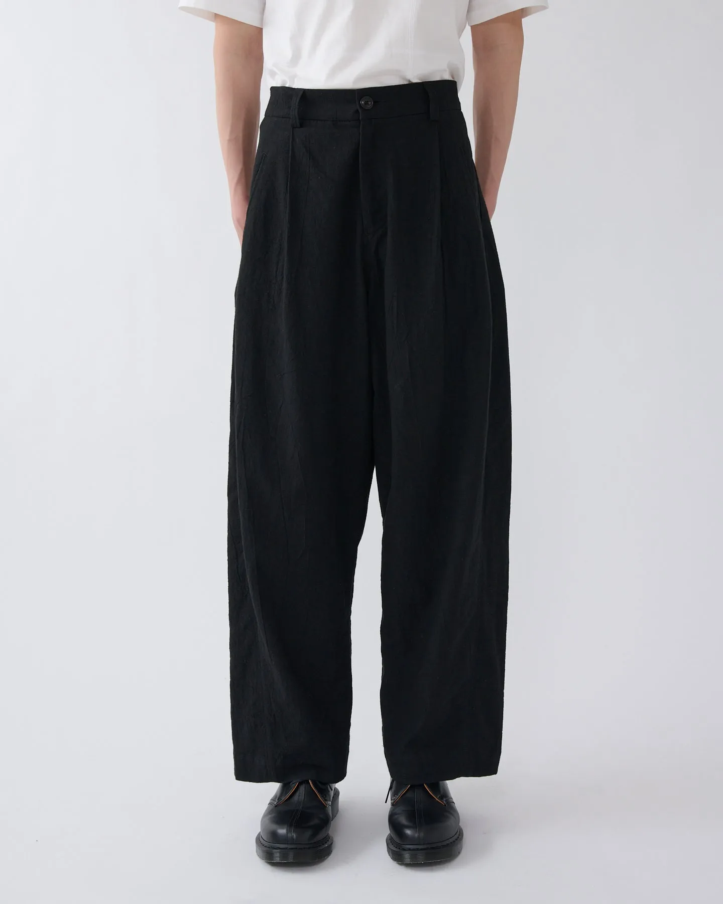 SS27 Newport Trouser Linen - Black sold by Sage Nation