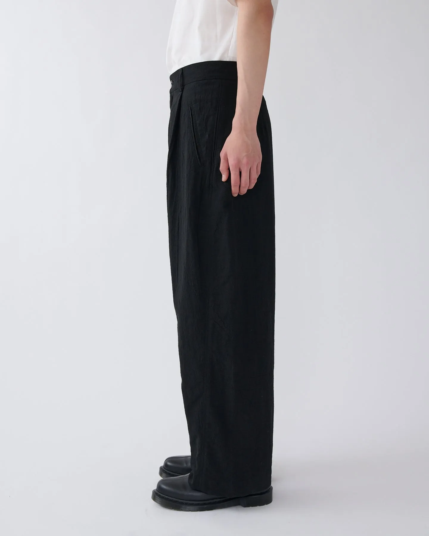 SS27 Newport Trouser Linen - Black sold by Sage Nation product image thumbnail 4