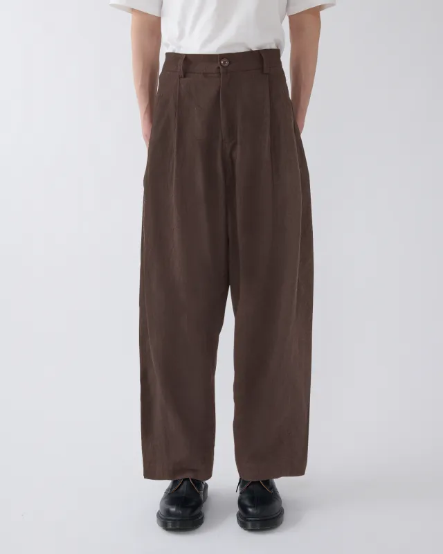 SS27 Newport Trouser Cotton - Brown made by Sage Nation