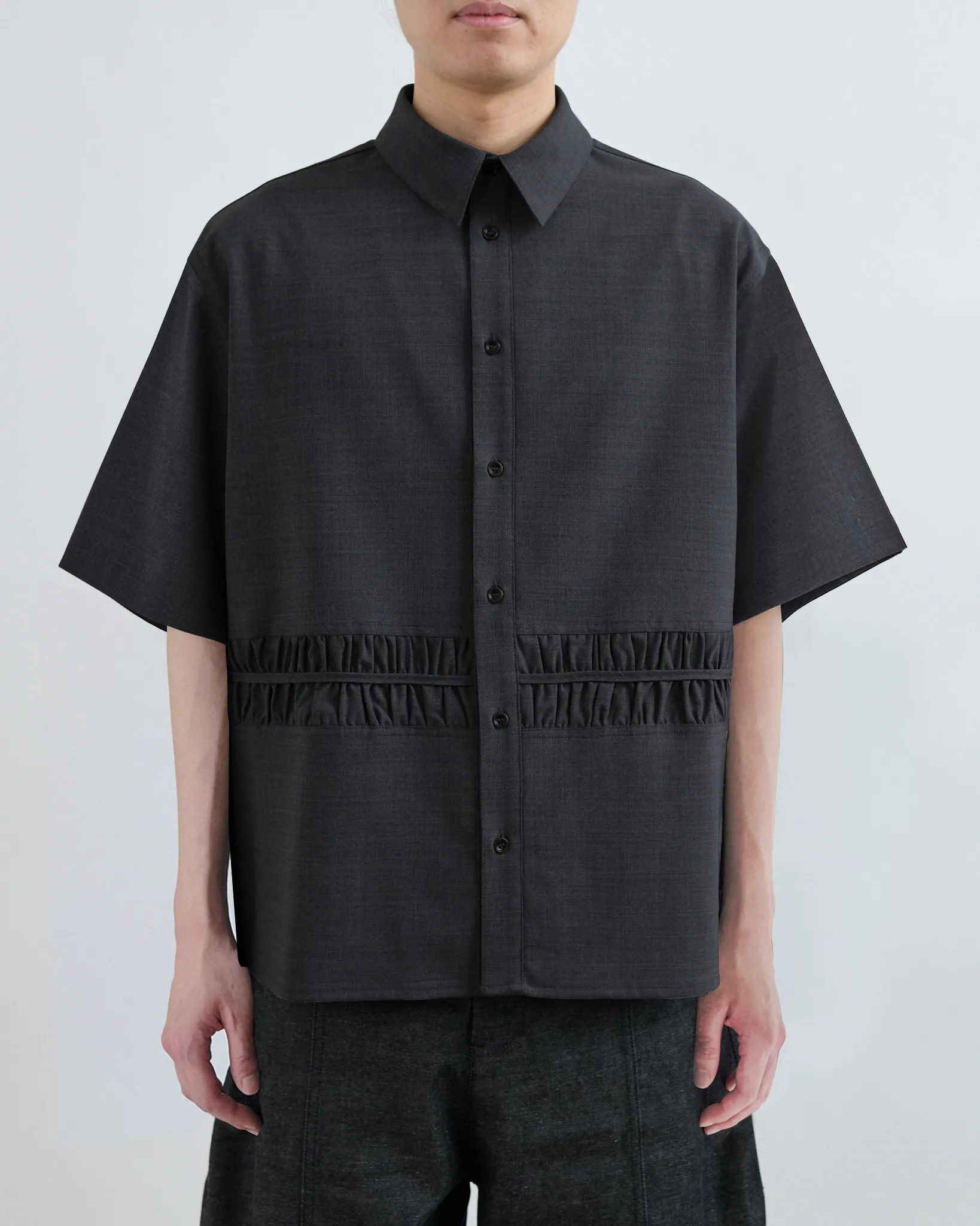 SS27 Fossil Shirt SS - Charcoal sold by Sage Nation