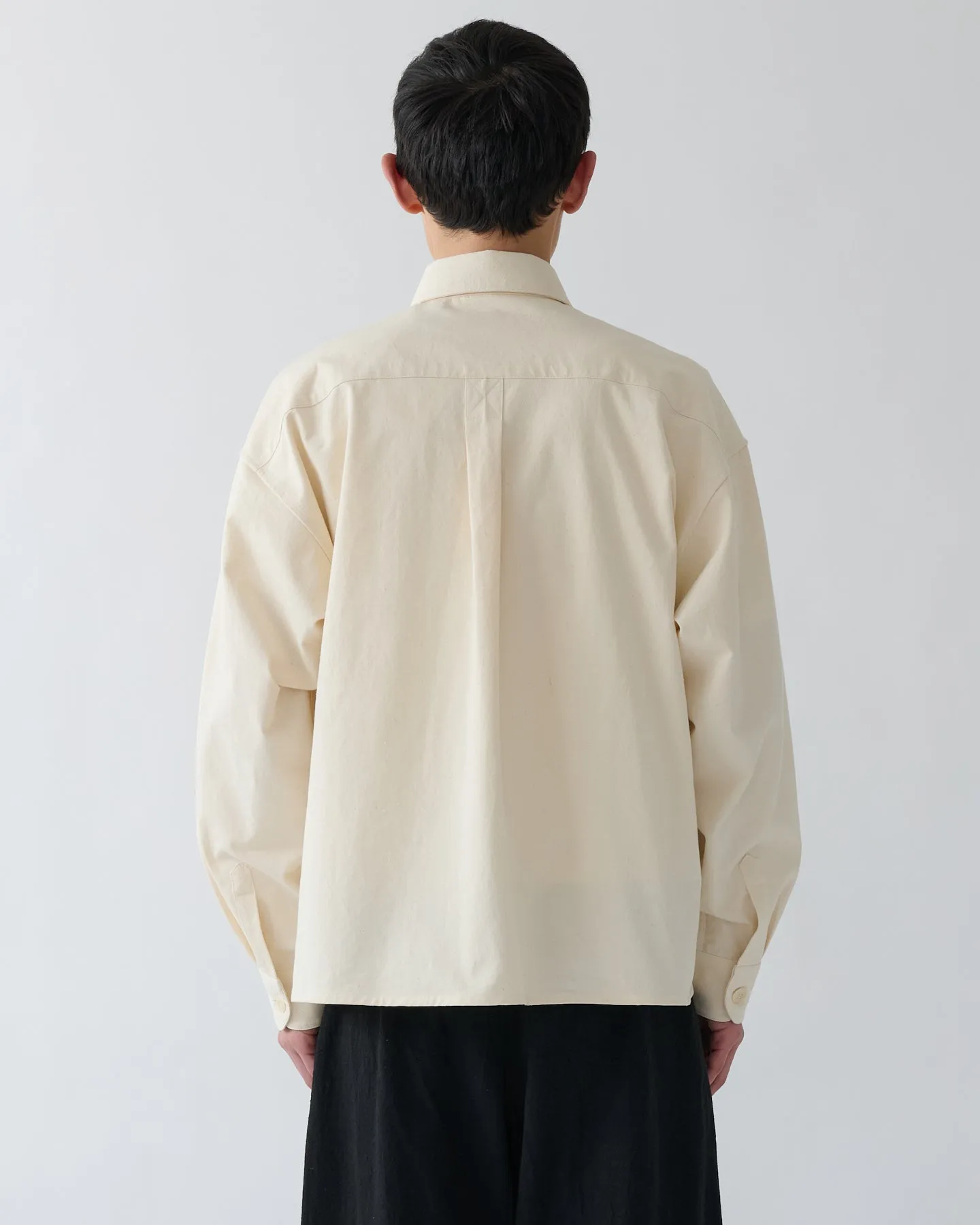 SS27 Crop Vincent Shirt - ecru nep sold by Sage Nation product image thumbnail 3