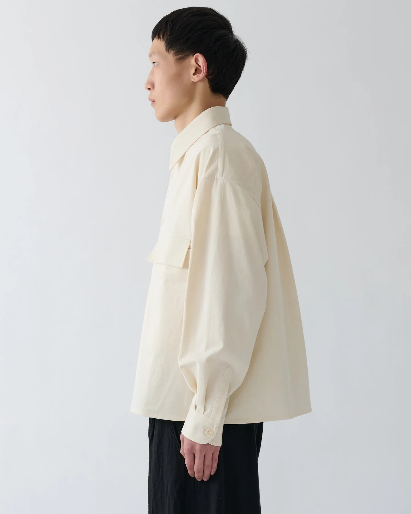 SS27 Crop Vincent Shirt - ecru nep sold by Sage Nation product image thumbnail 2