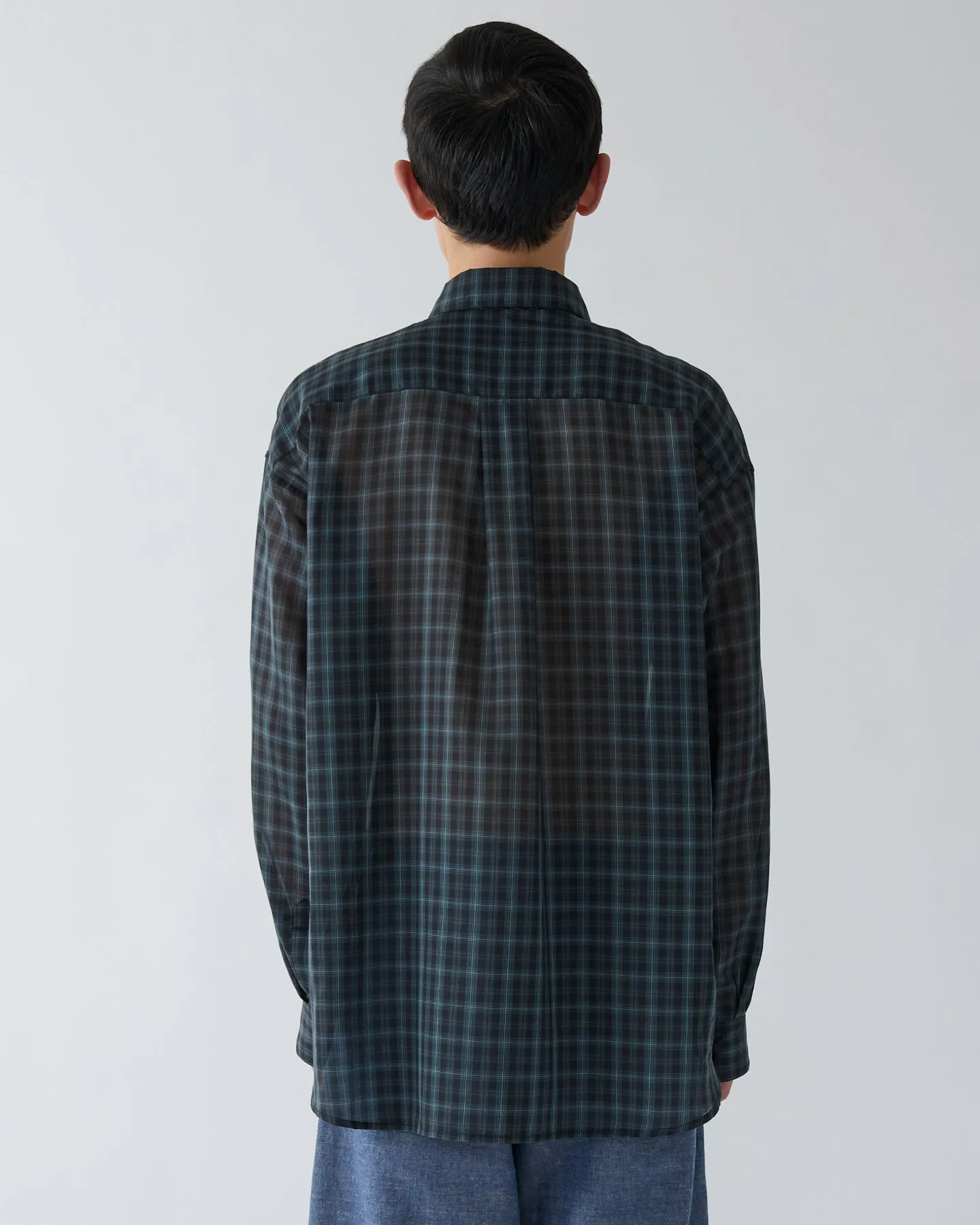 SS27 Chisholm Shirt - blue navy check sold by Sage Nation product image thumbnail 3