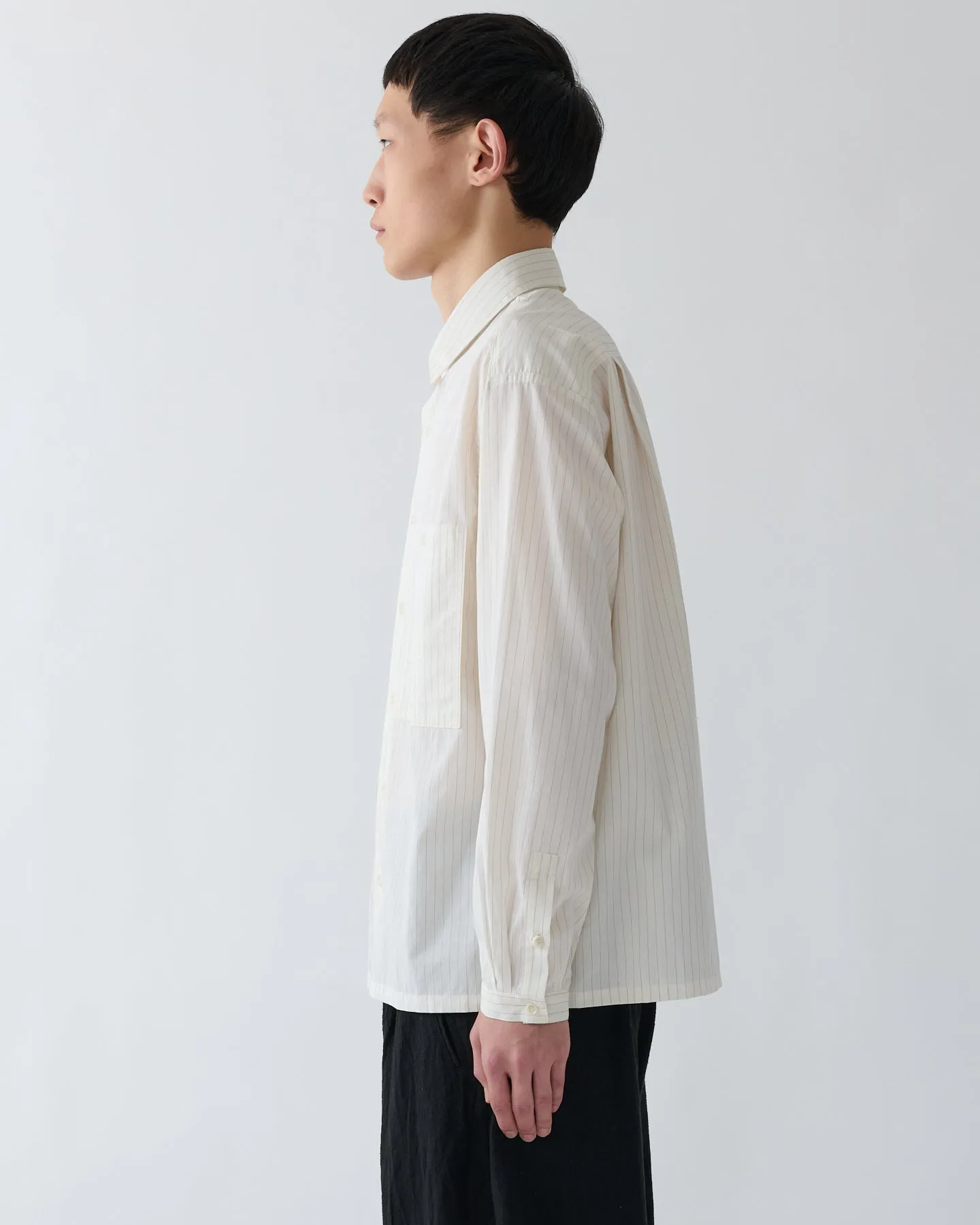 SS27 Grange Shirt - Off White Stripe sold by Sage Nation product image thumbnail 2