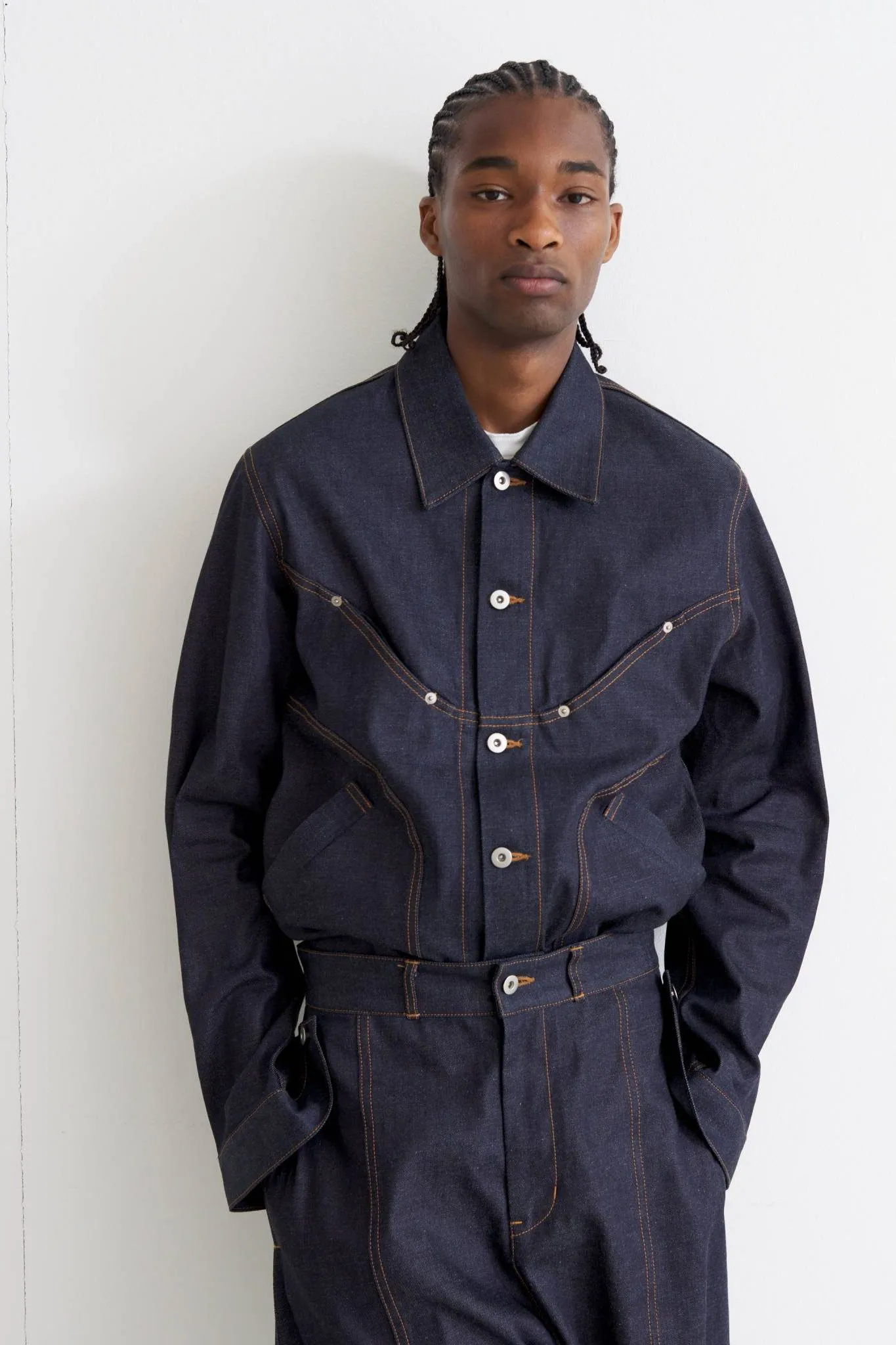 Denim Jiji Jacket - Raw Indigo sold by Sage Nation product image thumbnail 4