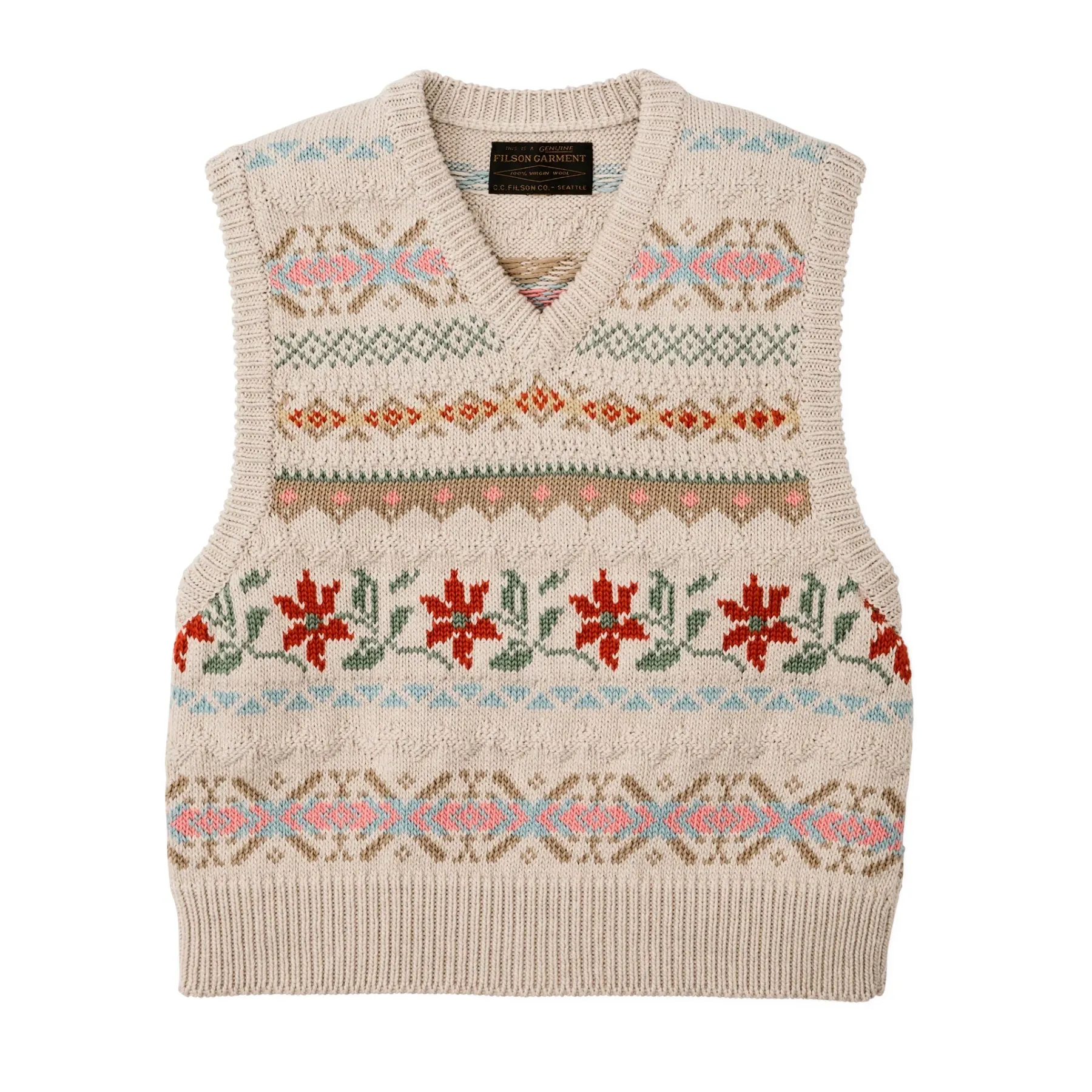 Filson Women's 3 GG Jacquard Fairisle Vest sold by Old Souls NY