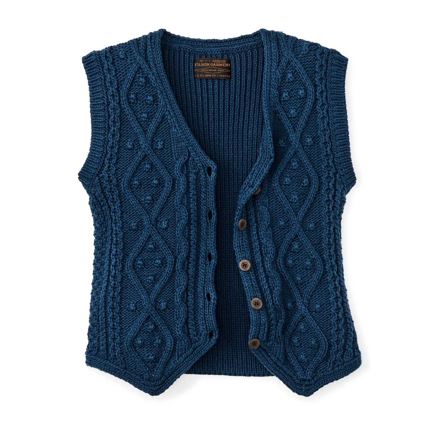 Filson Women's 3GG Rustic Cable Knit Vest sold by Old Souls NY product image thumbnail 2