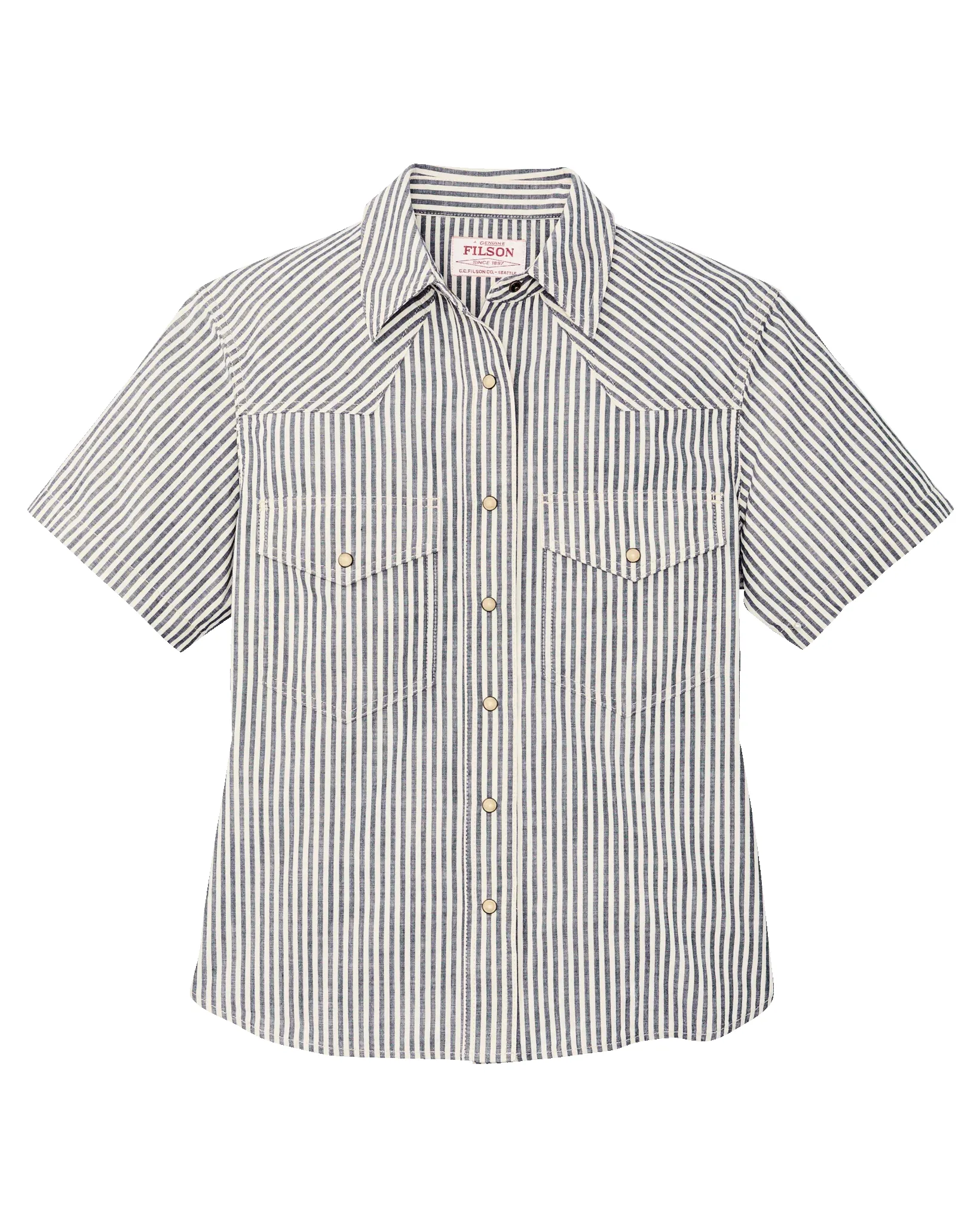 Filson Women's Short Sleeve Chambray Western Shirt sold by Old Souls NY