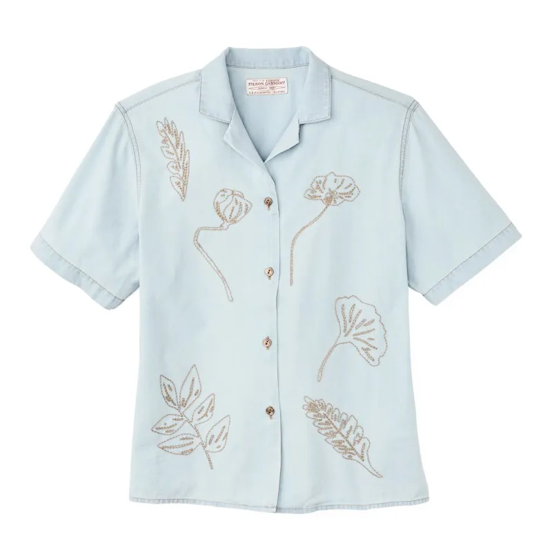 Filson Women's Short Sleeve Embroidered Camp Shirt made by Filson