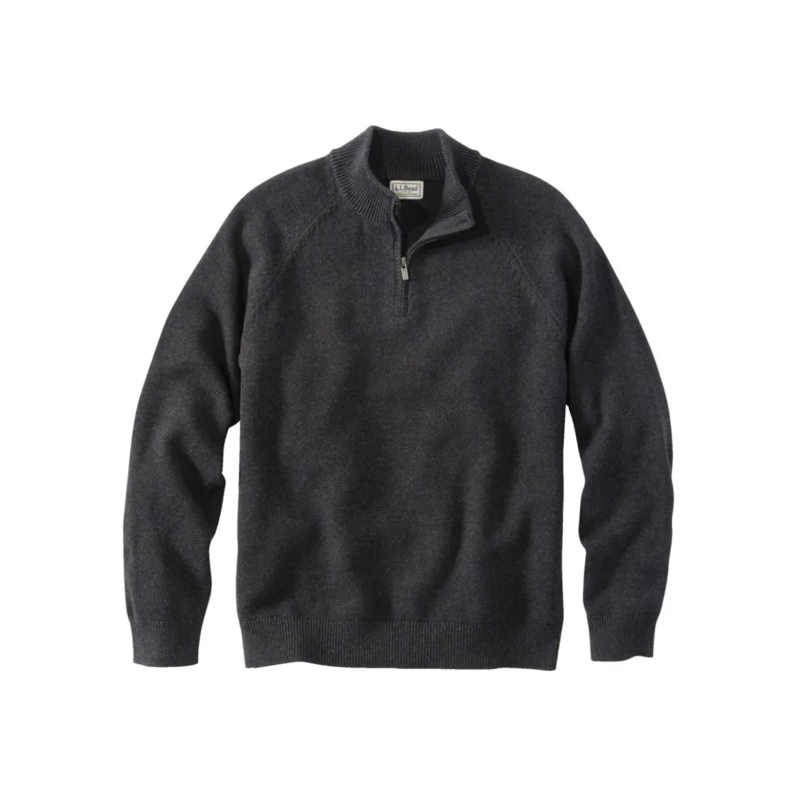 L.L. Bean Wicked Soft Cotton Cashmere Quarter Zip Men's sold by Old Souls NY