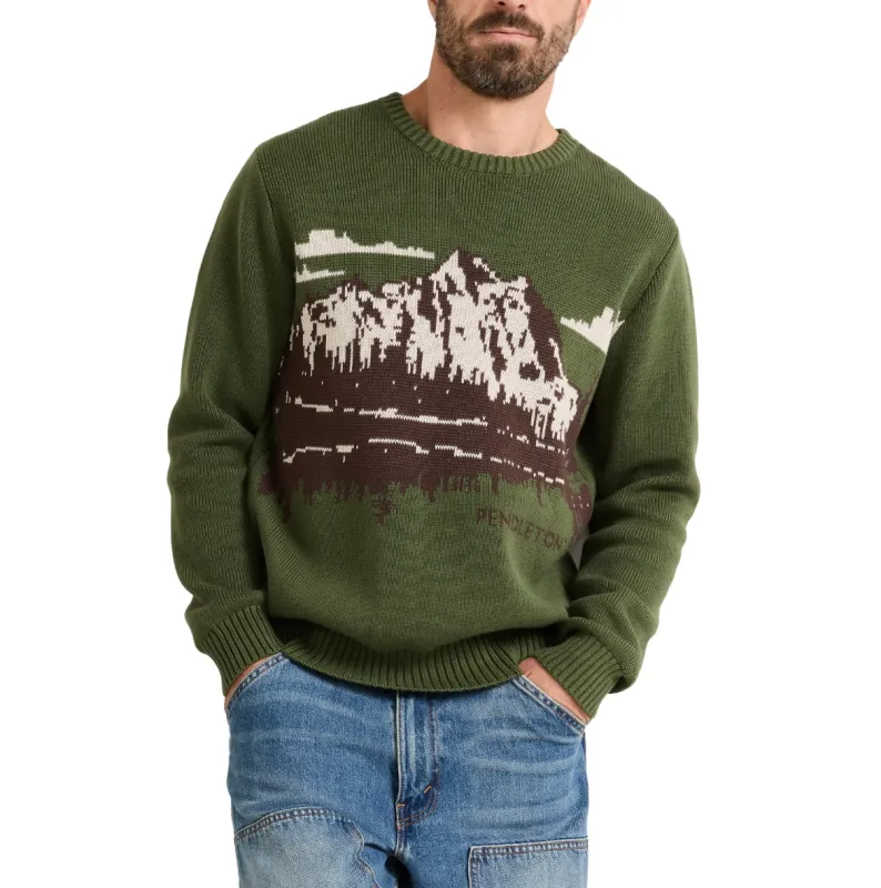 Pendleton MEN'S LAKE SCENE COTTON SWEATER made by Pendleton