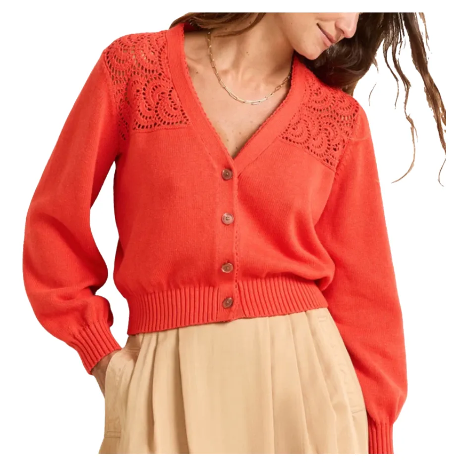 Pendleton W's Crochet Cotton Cardigan sold by Old Souls NY