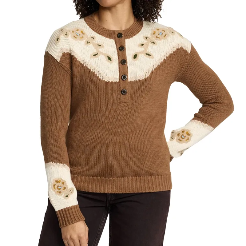 Pendleton Western Floral Henley Sweater made by Pendleton
