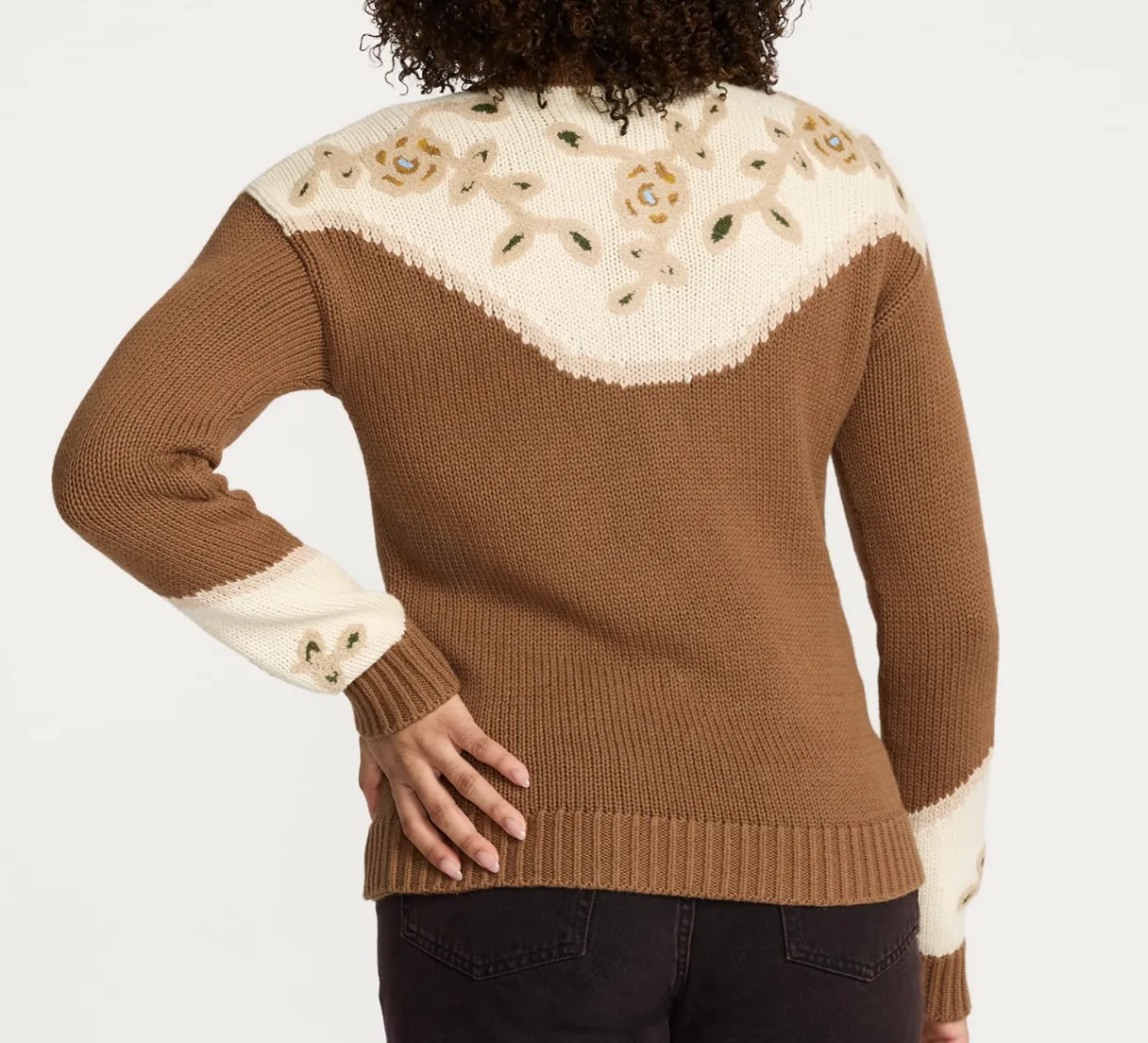 Pendleton Western Floral Henley Sweater sold by Old Souls NY product image thumbnail 3
