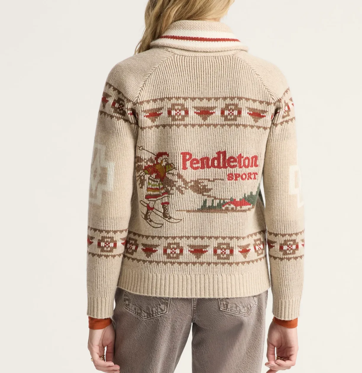 Pendleton Women's Alpine Lambswool Zip-Up Cardigan sold by Old Souls NY product image thumbnail 3
