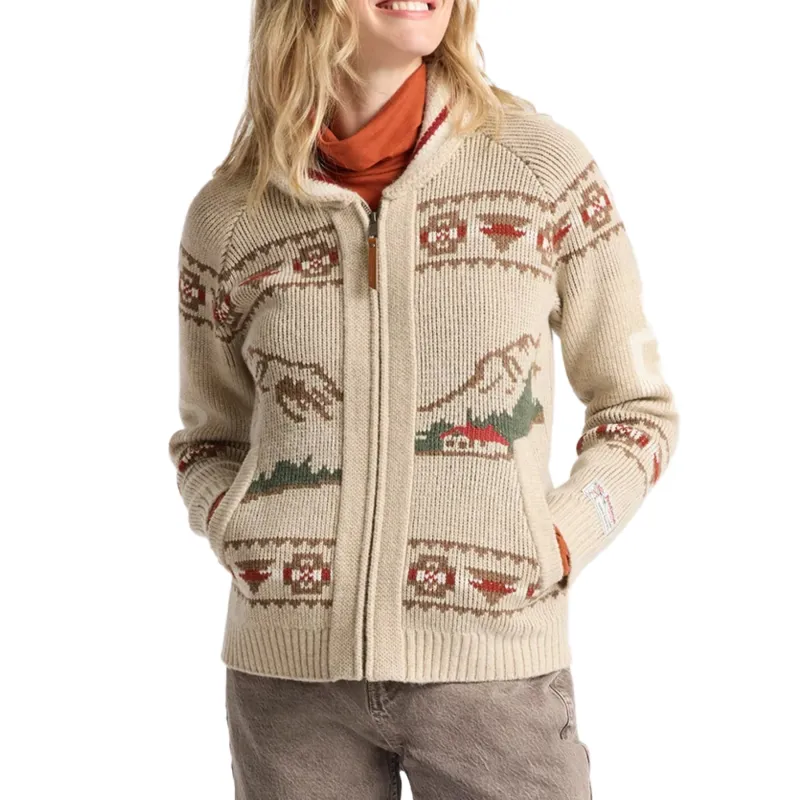 Pendleton Women's Alpine Lambswool Zip-Up Cardigan made by Pendleton