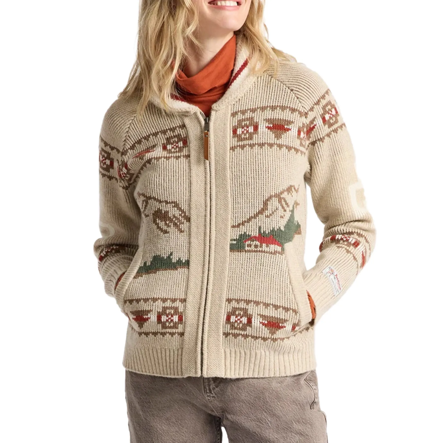 Pendleton Women's Alpine Lambswool Zip-Up Cardigan sold by Old Souls NY