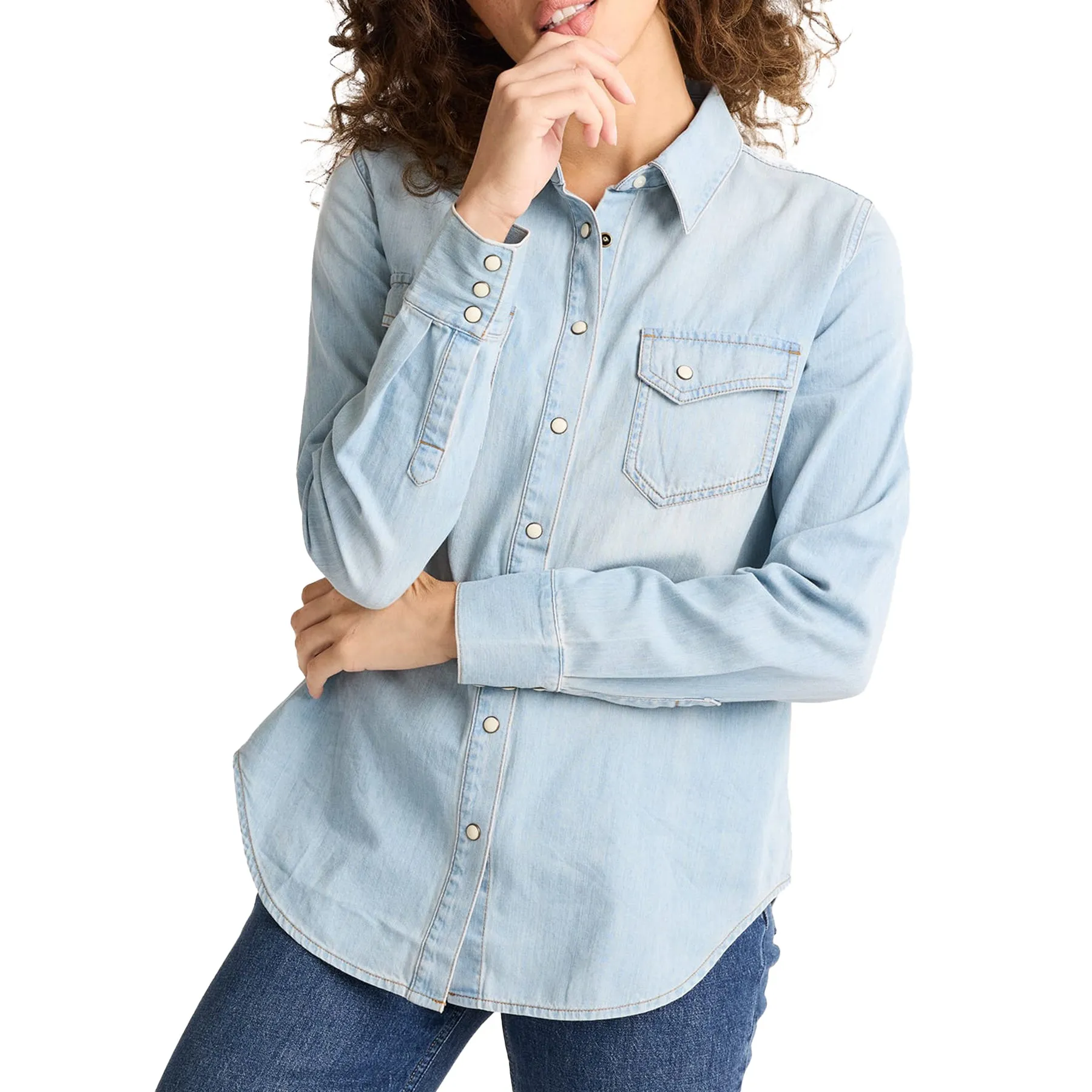 Pendleton Women's Chambray Gambler Shirt sold by Old Souls NY product image thumbnail 5