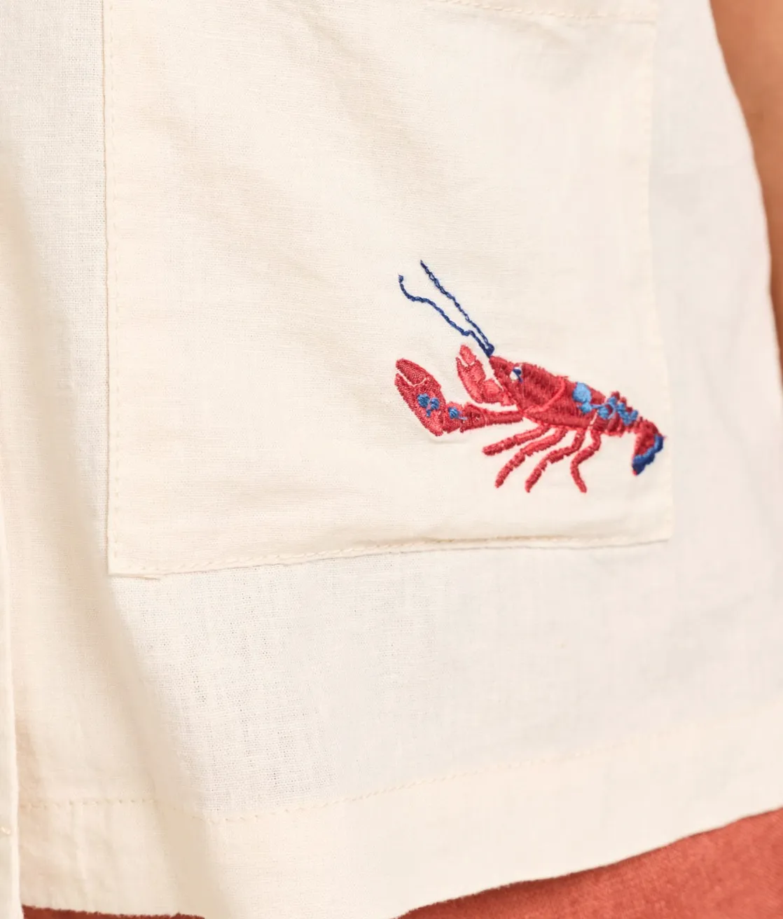 Pendleton WOMEN'S SHORT-SLEEVE EMBROIDERED LINEN CAMP SHIRT sold by Old Souls NY product image thumbnail 5