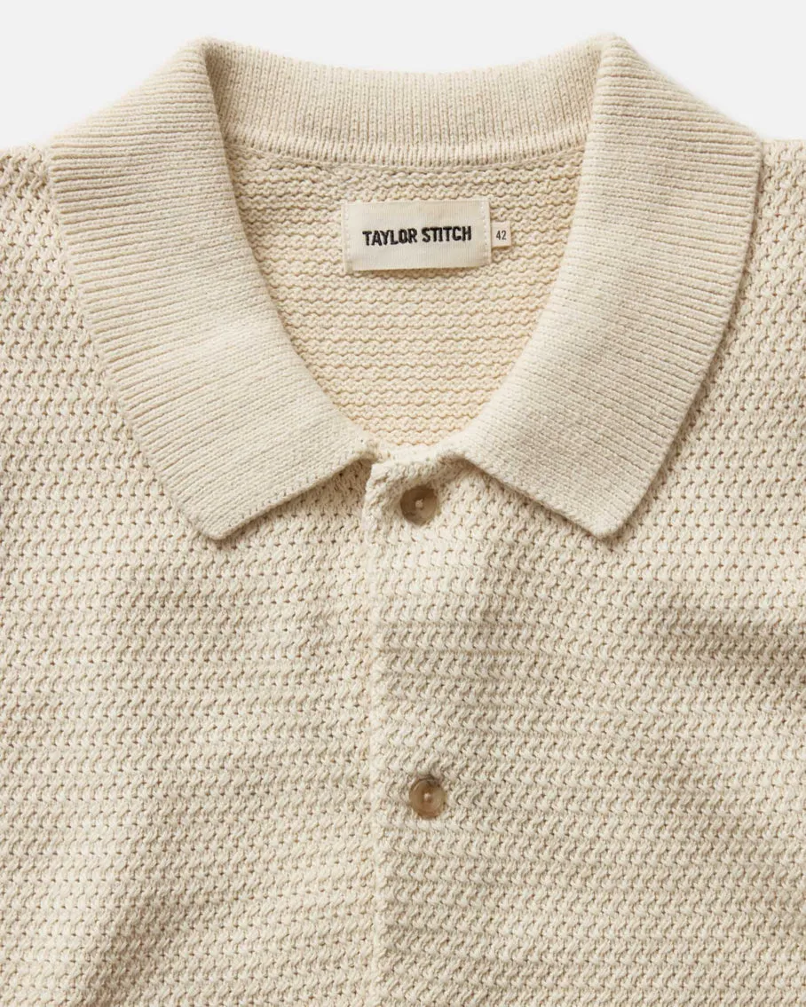 Taylor Stitch The Button Down Polo in Heather Oat Crochet sold by Old Souls NY product image thumbnail 4