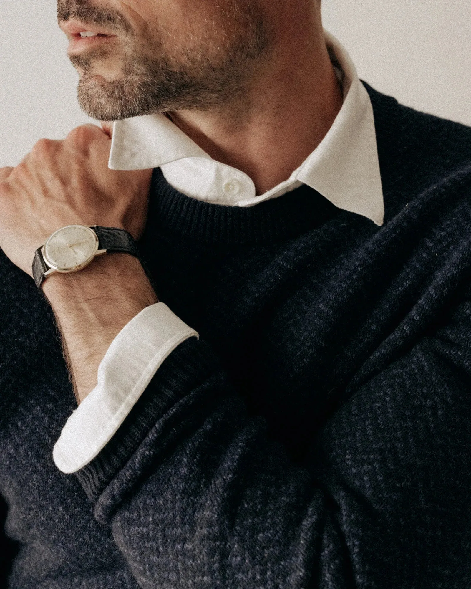 Taylor Stitch The Eddy Crew in Heather Marine Herringbone sold by Old Souls NY product image thumbnail 4