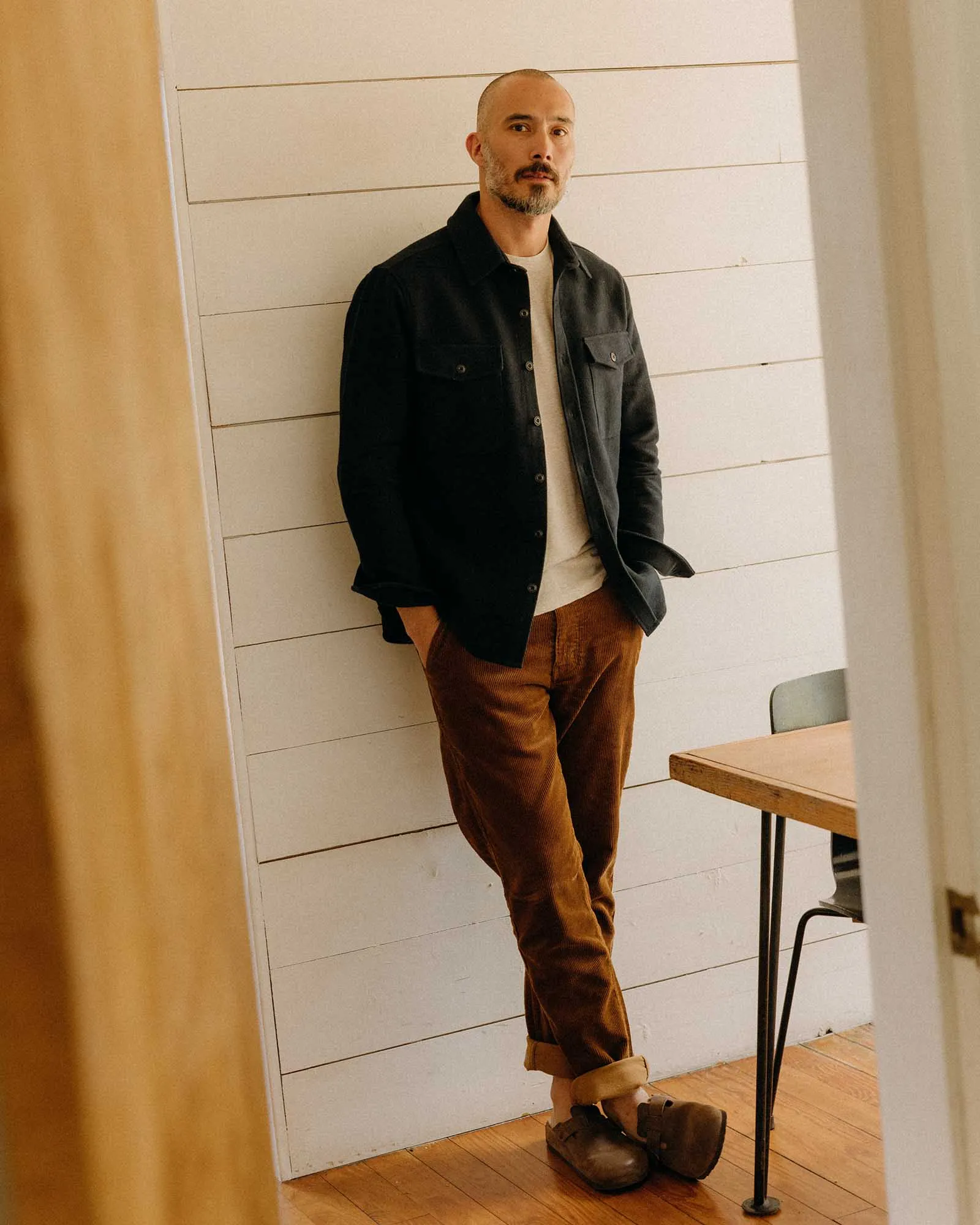 Taylor Stitch The Maritime Shirt Jacket in Dark Navy Moleskin Twill sold by Old Souls NY product image thumbnail 3