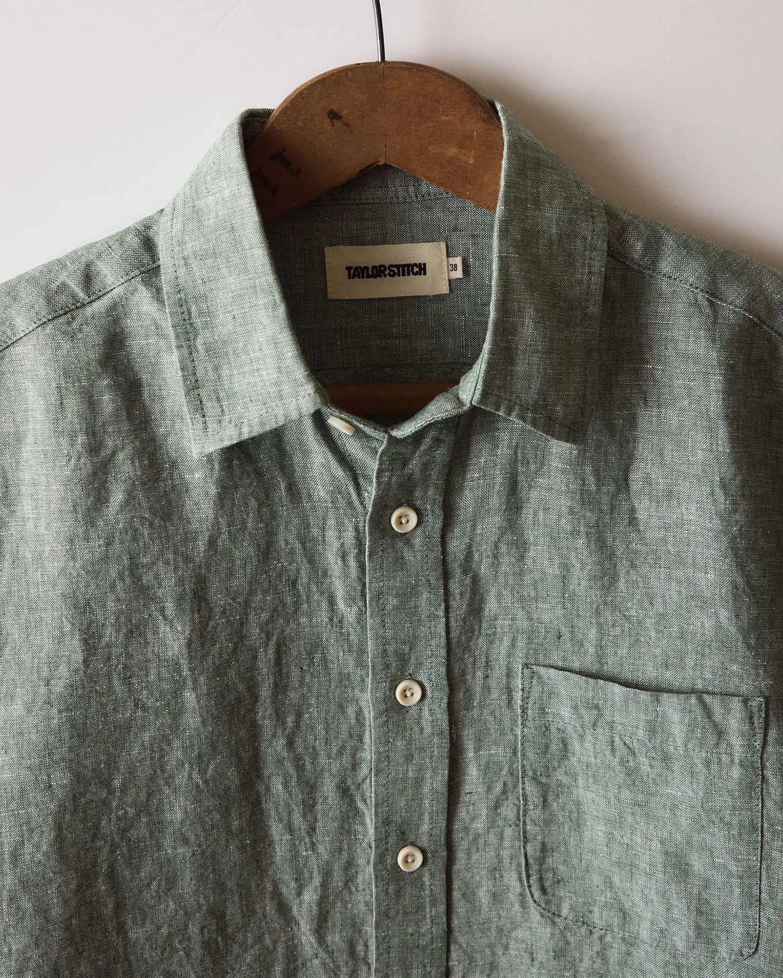 Taylor Stitch The Short Sleeve California - Cilantro Hemp sold by Old Souls NY product image thumbnail 5