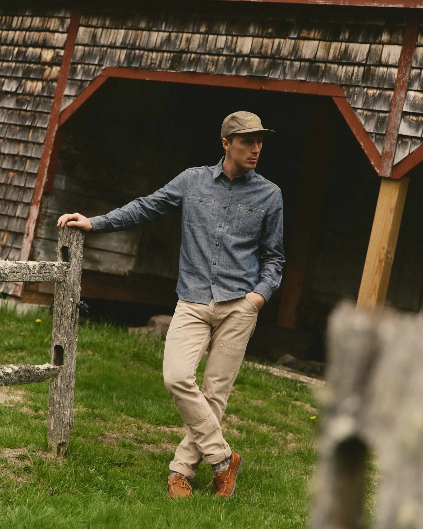 Taylor Stitch The Foundry Shirt in Rinsed Indigo Chambray sold by Old Souls NY product image thumbnail 3