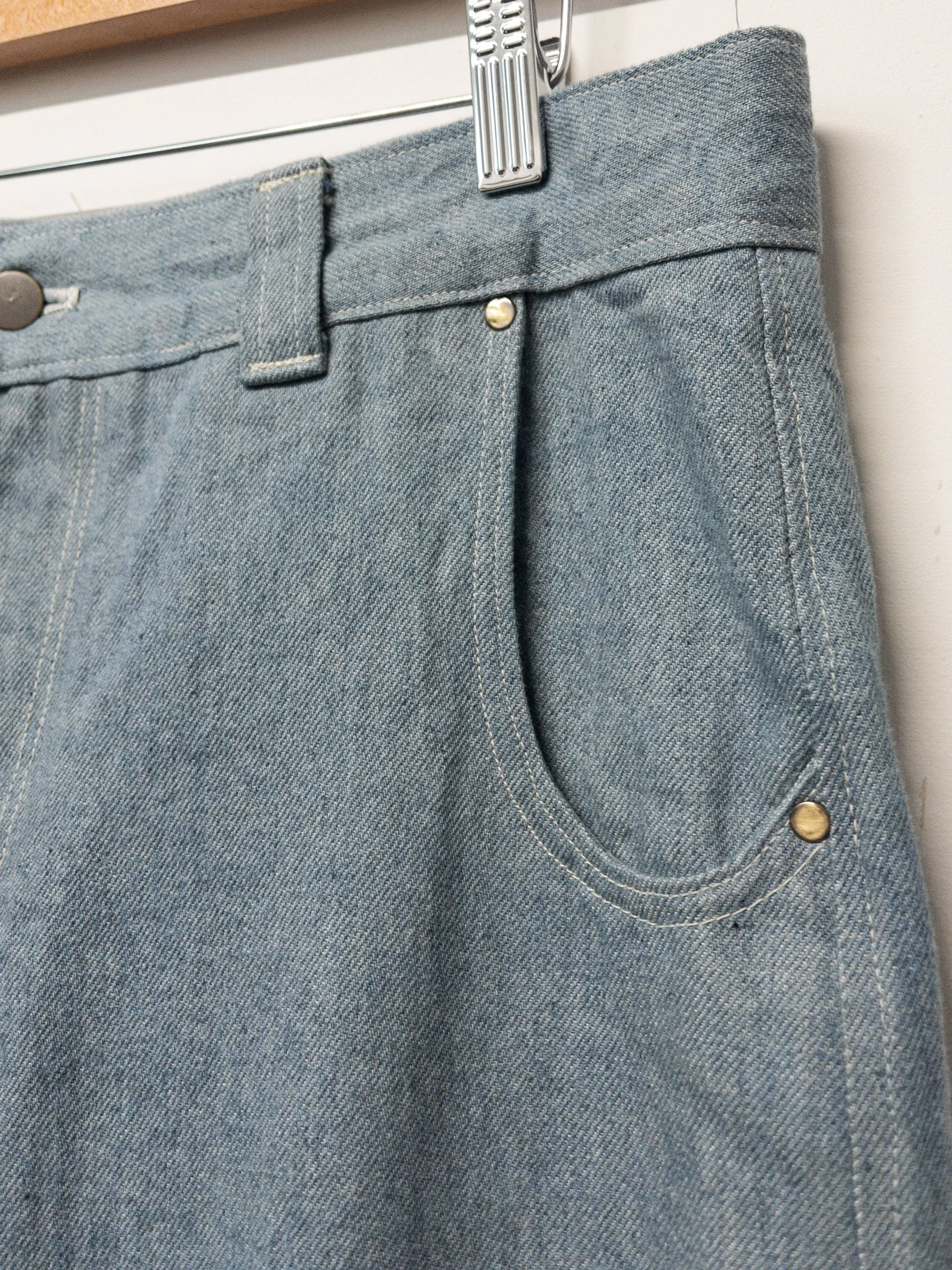 jeans, organic cotton light wash japanese denim sold by Never Cursed product image thumbnail 2