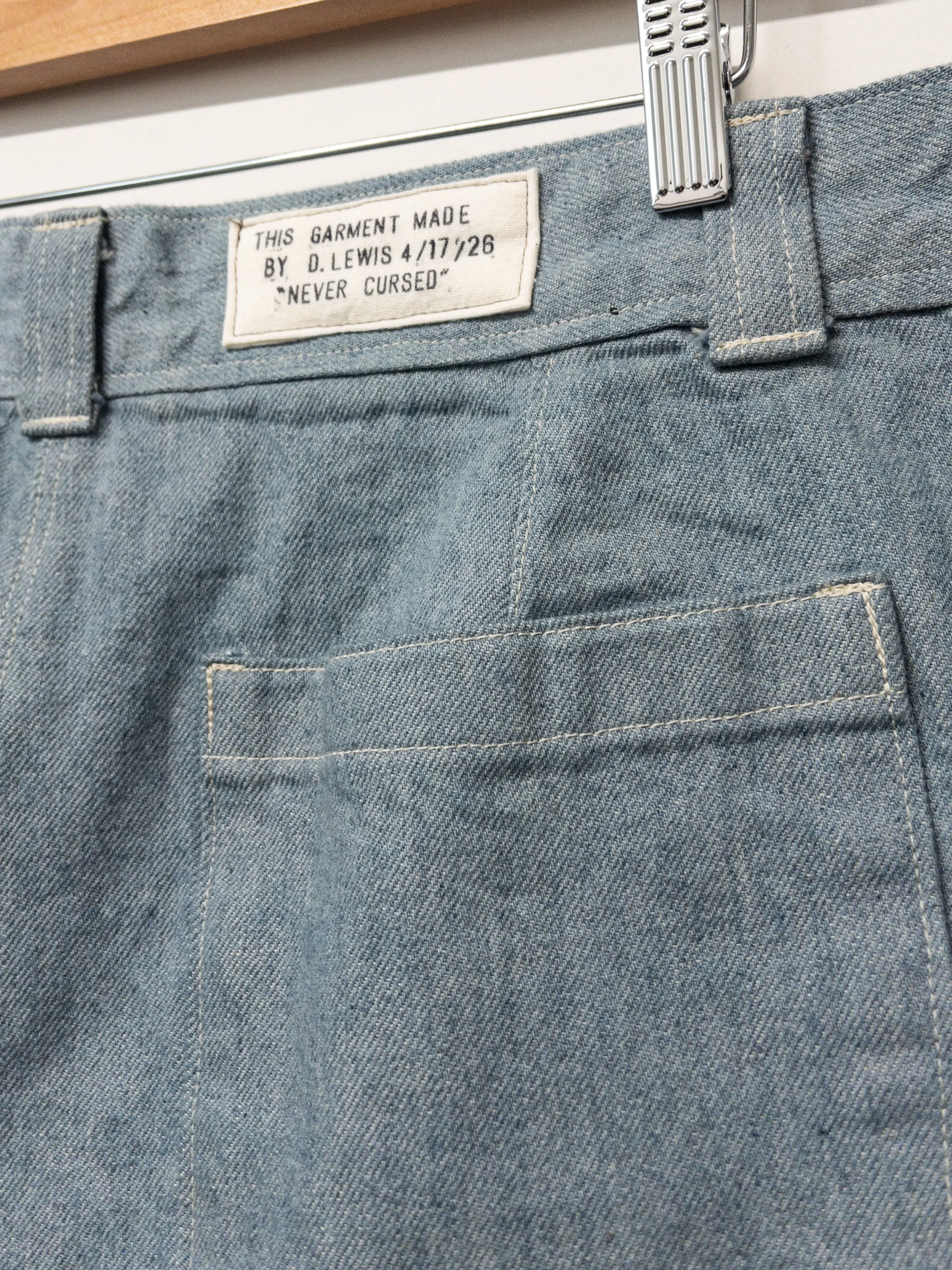 jeans, organic cotton light wash japanese denim sold by Never Cursed product image thumbnail 4