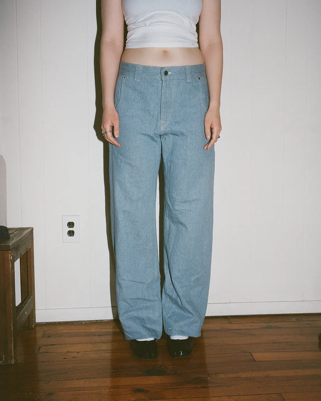 jeans, organic cotton light wash japanese denim sold by Never Cursed product image thumbnail 5