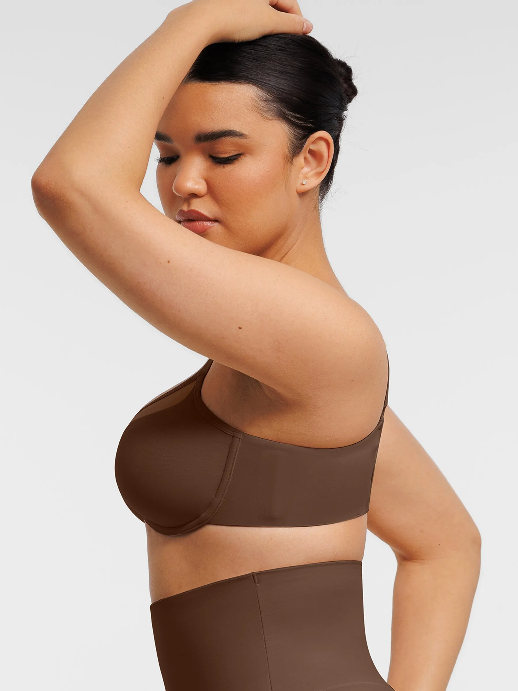 Feelingirl Sheer Mesh Full Coverage Unpadded Underwire Bra sold by FeelinGirl product image thumbnail 4