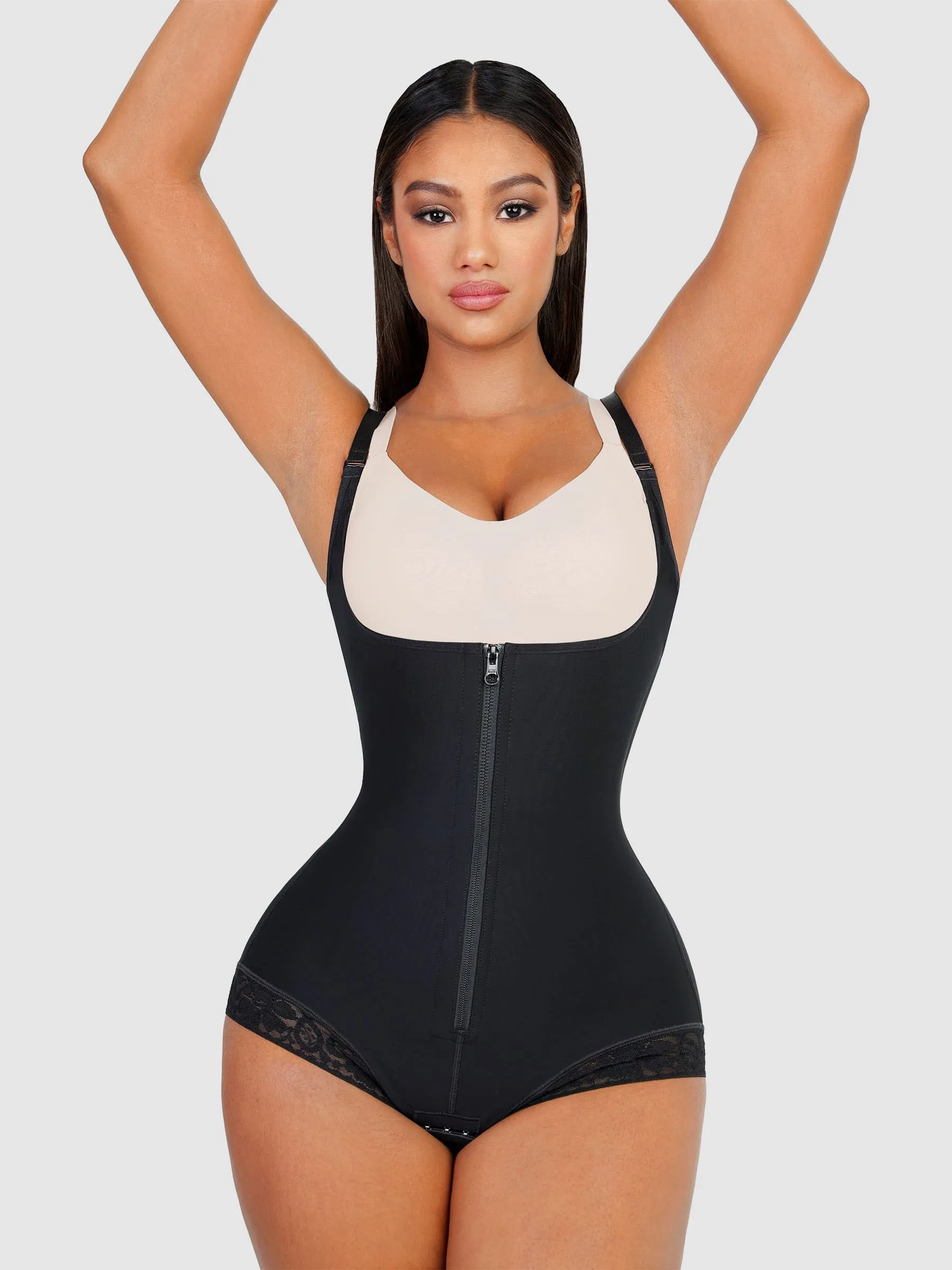 Feelingirl Adjustable U-Plunge Front Zipper Shapewear sold by FeelinGirl product image thumbnail 2