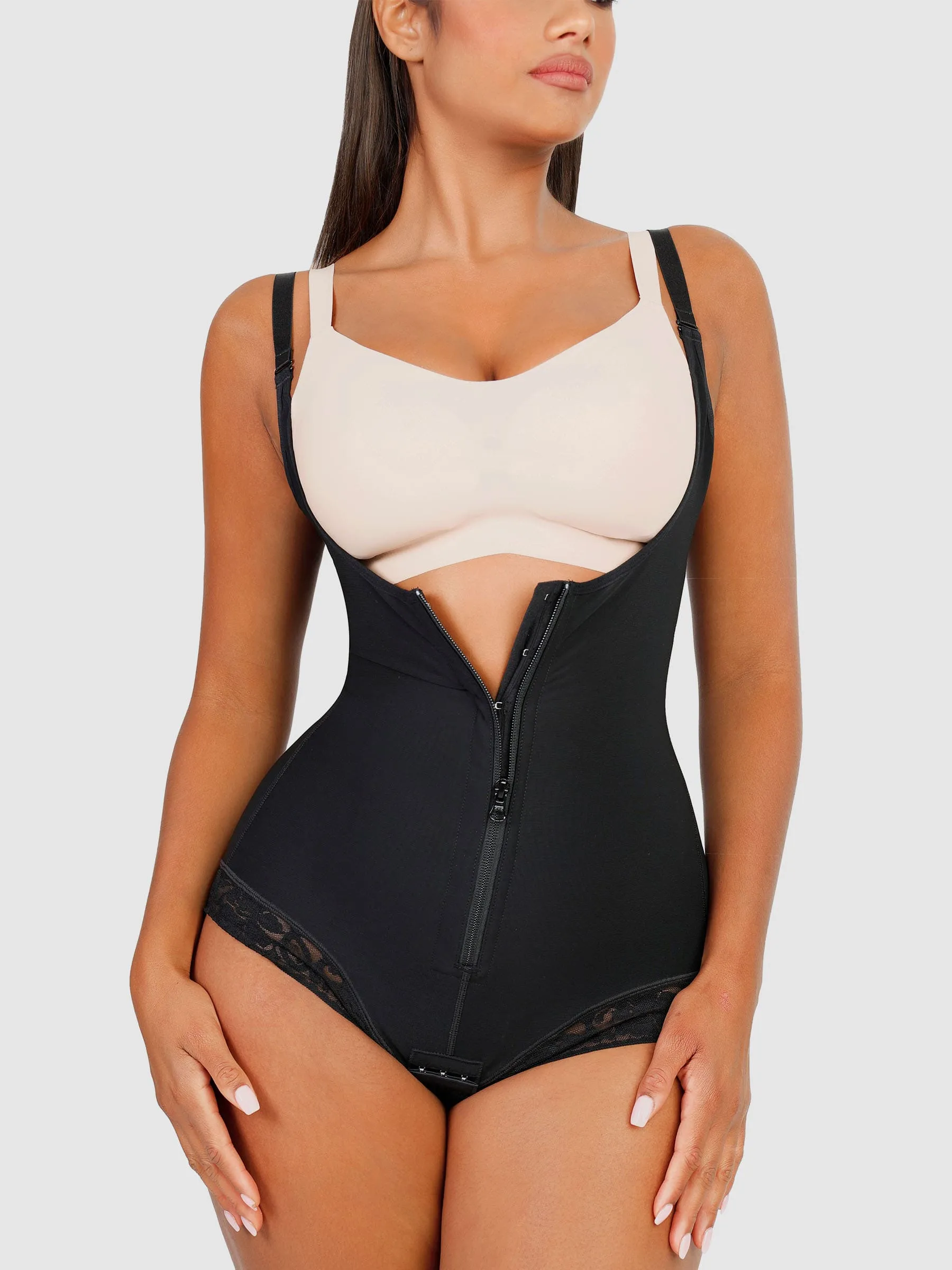 Feelingirl Adjustable U-Plunge Front Zipper Shapewear sold by FeelinGirl product image thumbnail 4