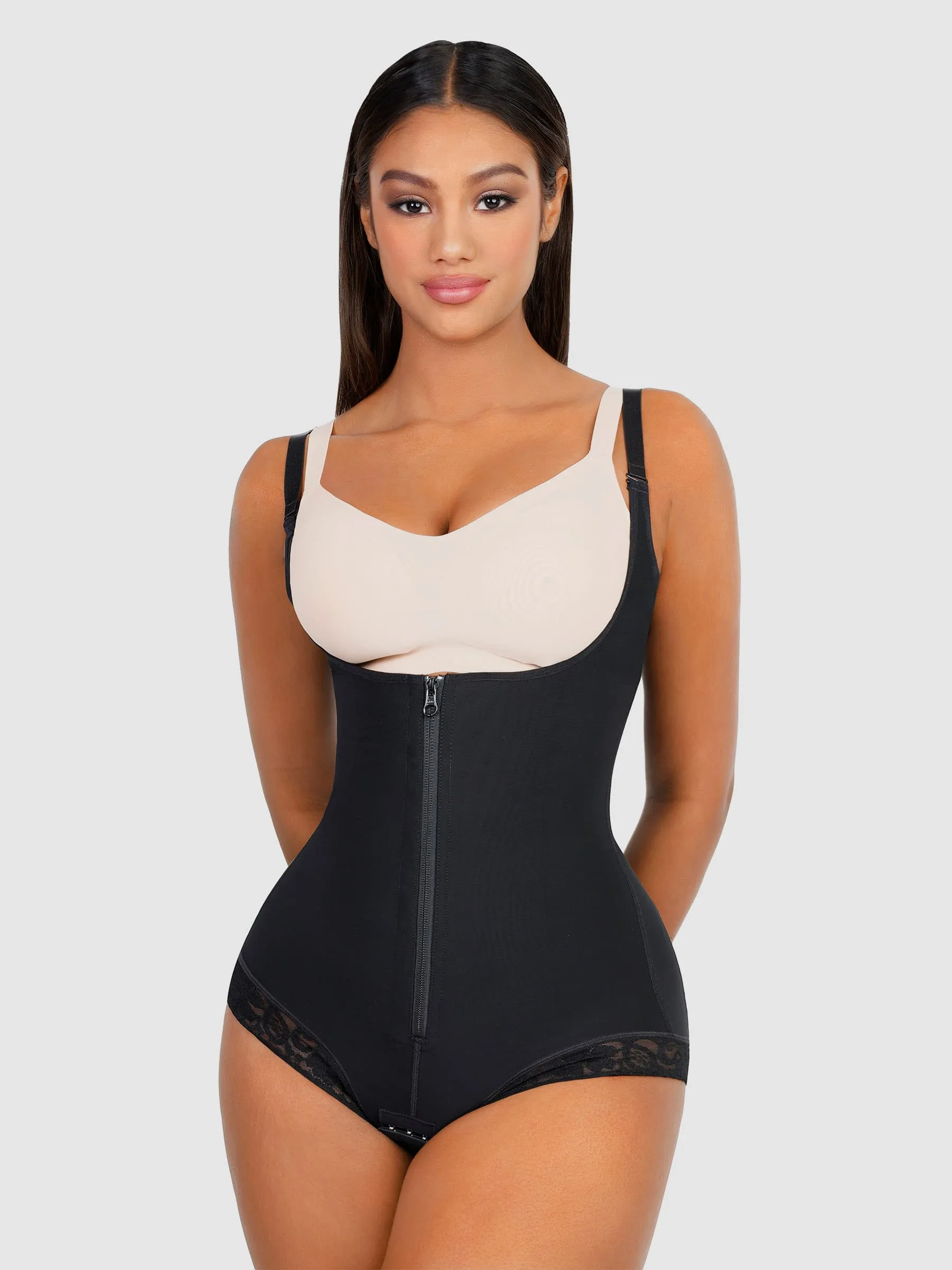 Feelingirl Adjustable U-Plunge Front Zipper Shapewear sold by FeelinGirl product image thumbnail 5