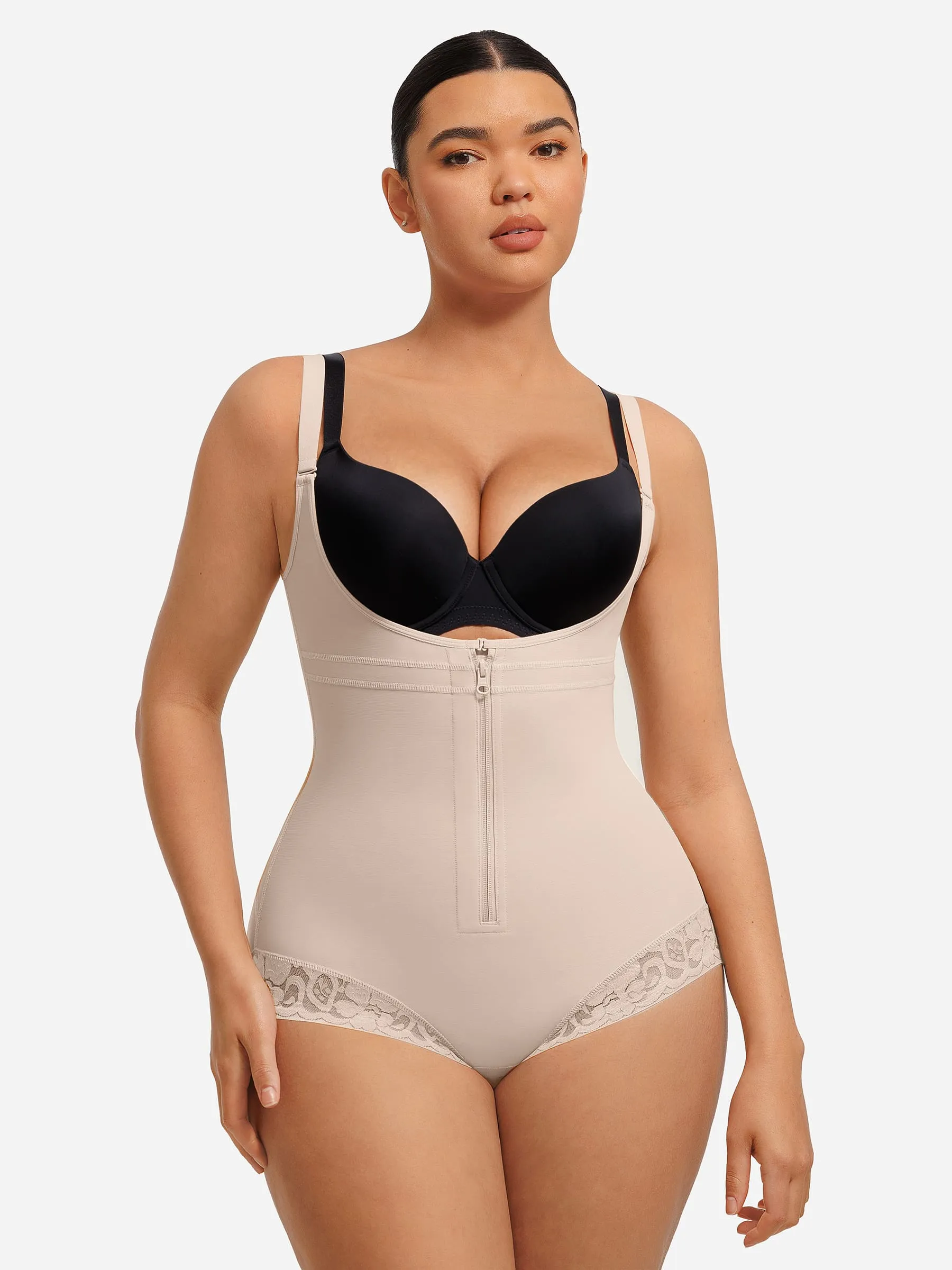 Adjustable U-Plunge Front Zipper Shapewear sold by FeelinGirl
