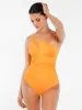 Feelingirl One-Shoulder Hollow-Out Tummy Control Swimsuit sold by FeelinGirl