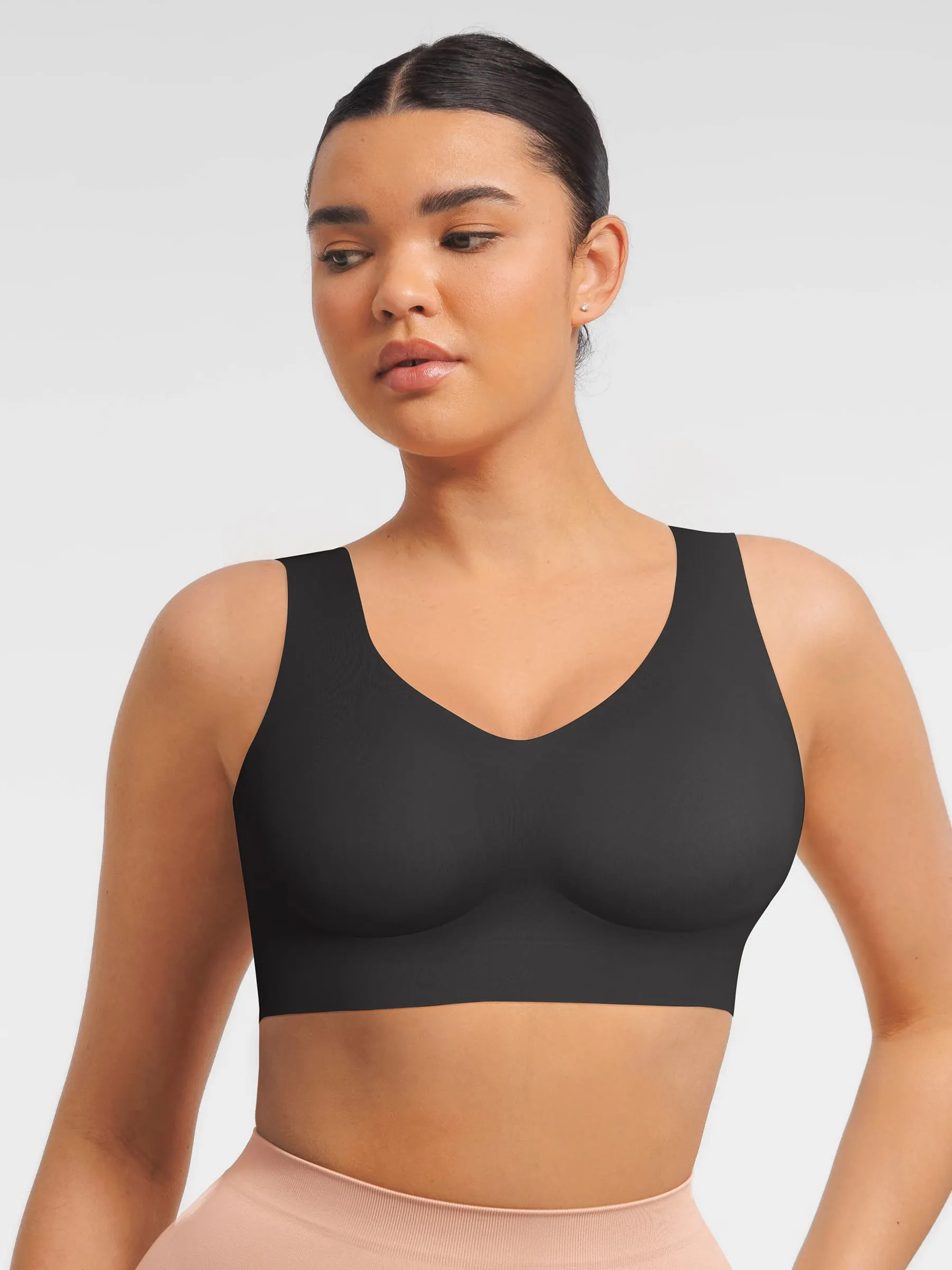 Feelingirl Seamless V Neck Comfort Fit Everyday Bra sold by FeelinGirl product image thumbnail 3