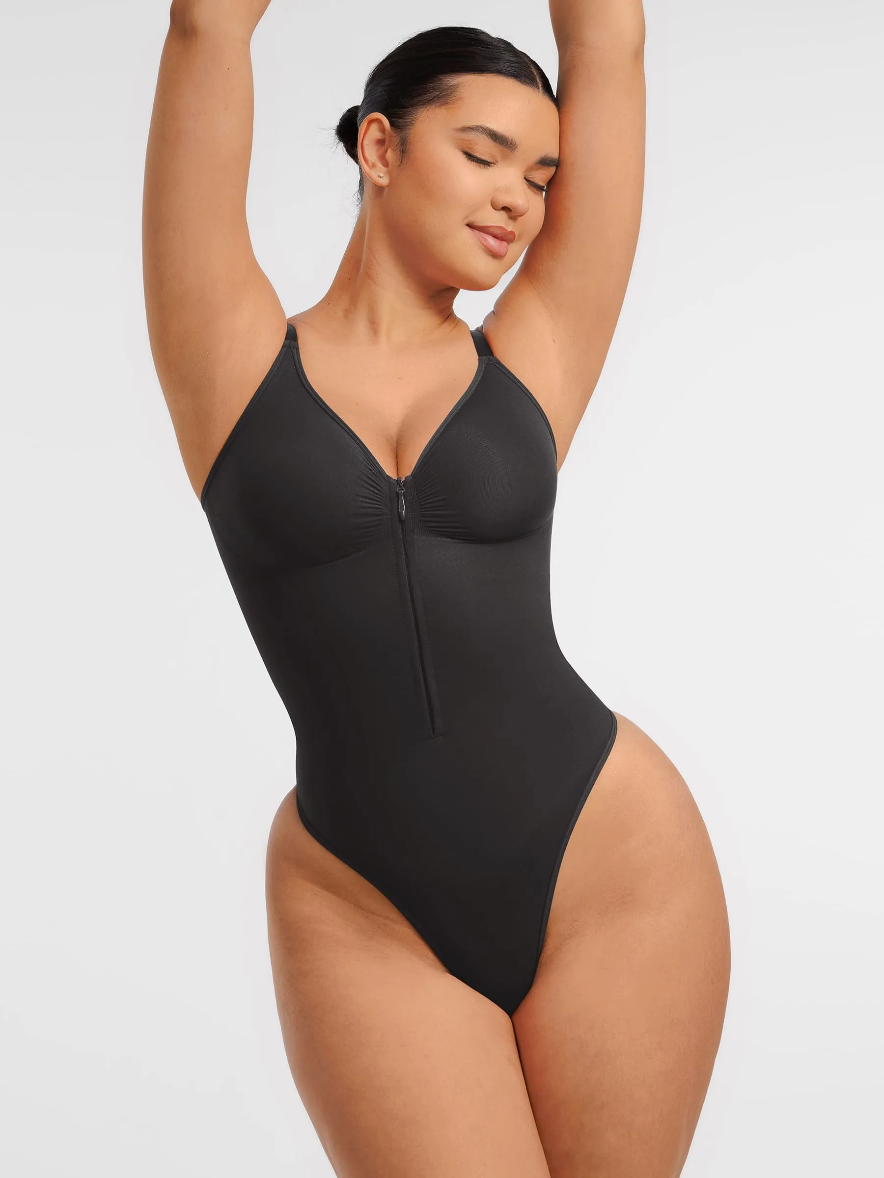 Feelingirl Tummy Control Seamless Zipper Shaping Bodysuit sold by FeelinGirl product image thumbnail 3
