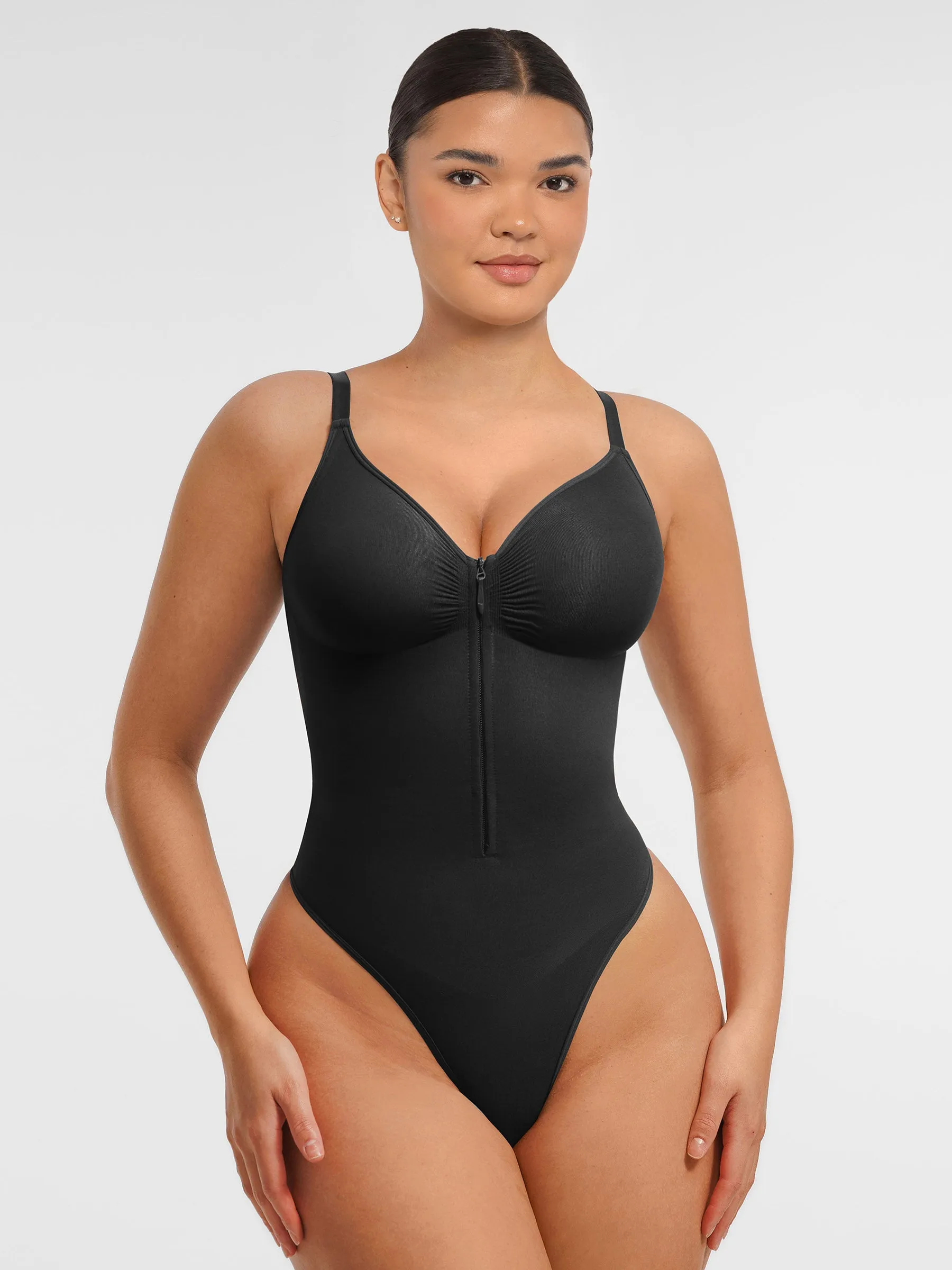 Feelingirl Tummy Control Seamless Zipper Shaping Bodysuit sold by FeelinGirl