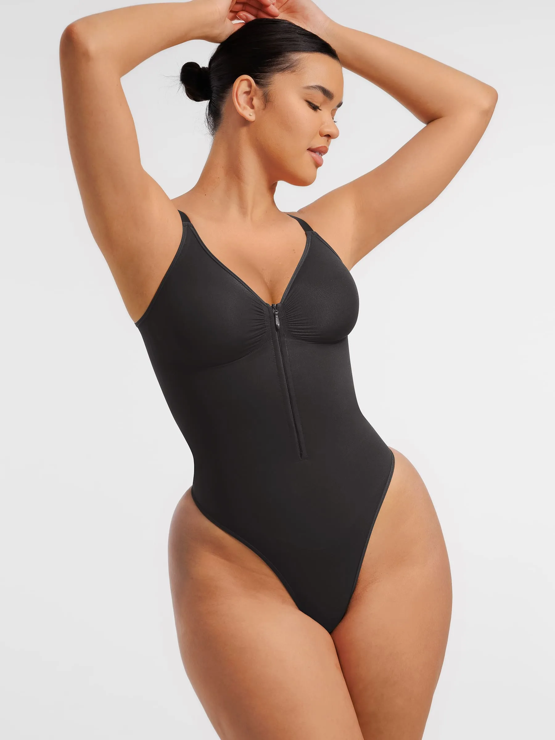 Feelingirl Tummy Control Seamless Zipper Shaping Bodysuit sold by FeelinGirl product image thumbnail 4