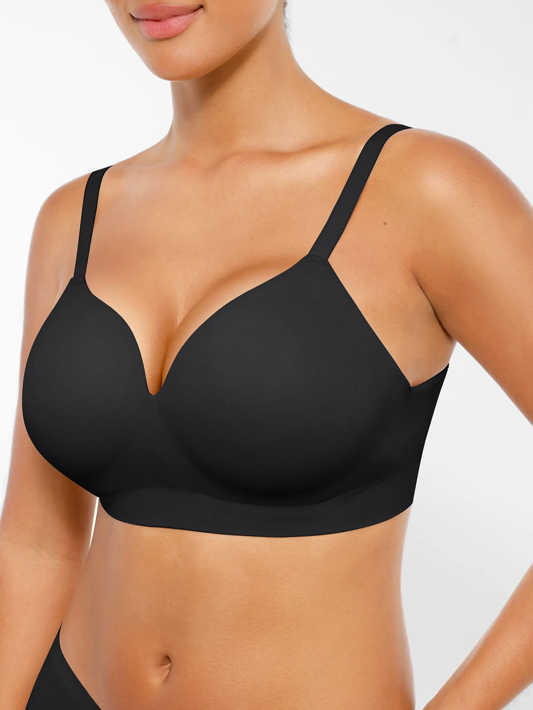 Feelingirl Wireless Seamless Push-Up V-neck Bra sold by FeelinGirl product image thumbnail 3