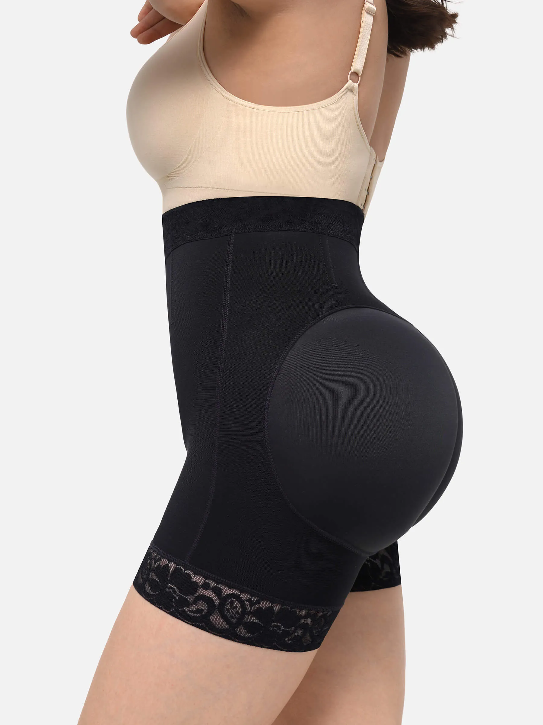 Feelingirl High Waist Zipper Hip Lift Lace Shorts sold by FeelinGirl