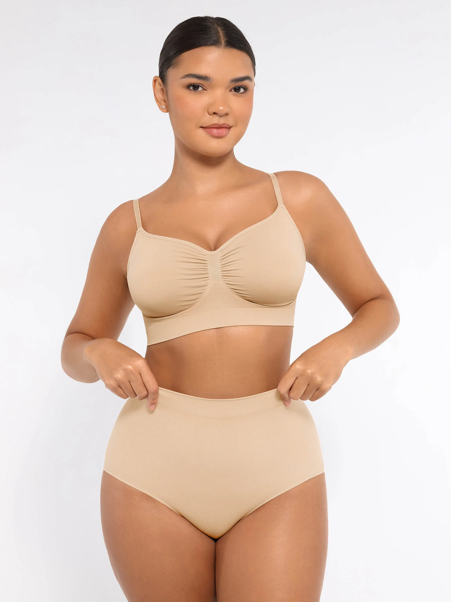 Feelingirl Wireless Bra & Seamless Tummy Control Brief Set sold by FeelinGirl product image thumbnail 5
