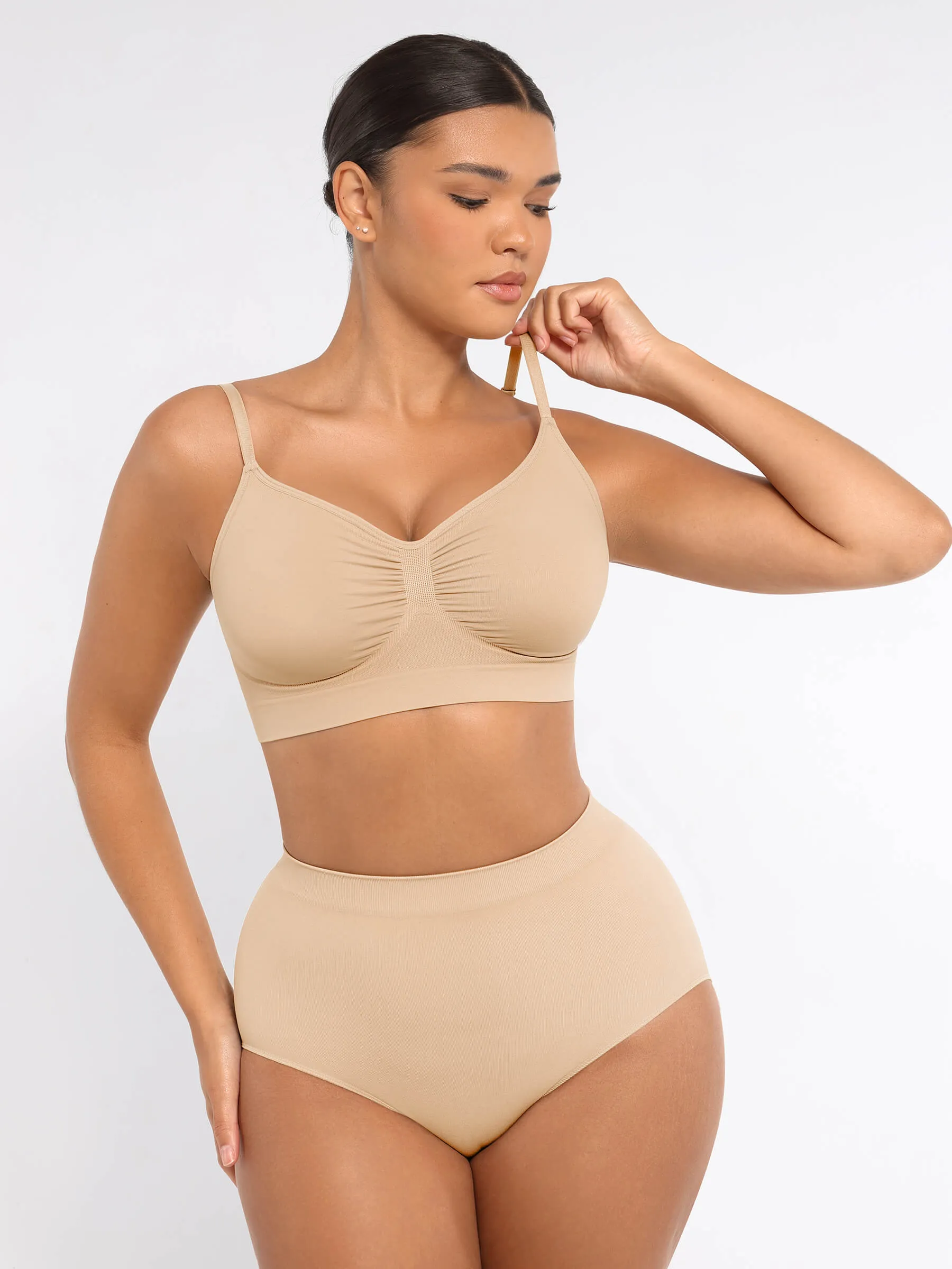 Feelingirl Wireless Bra & Seamless Tummy Control Brief Set sold by FeelinGirl