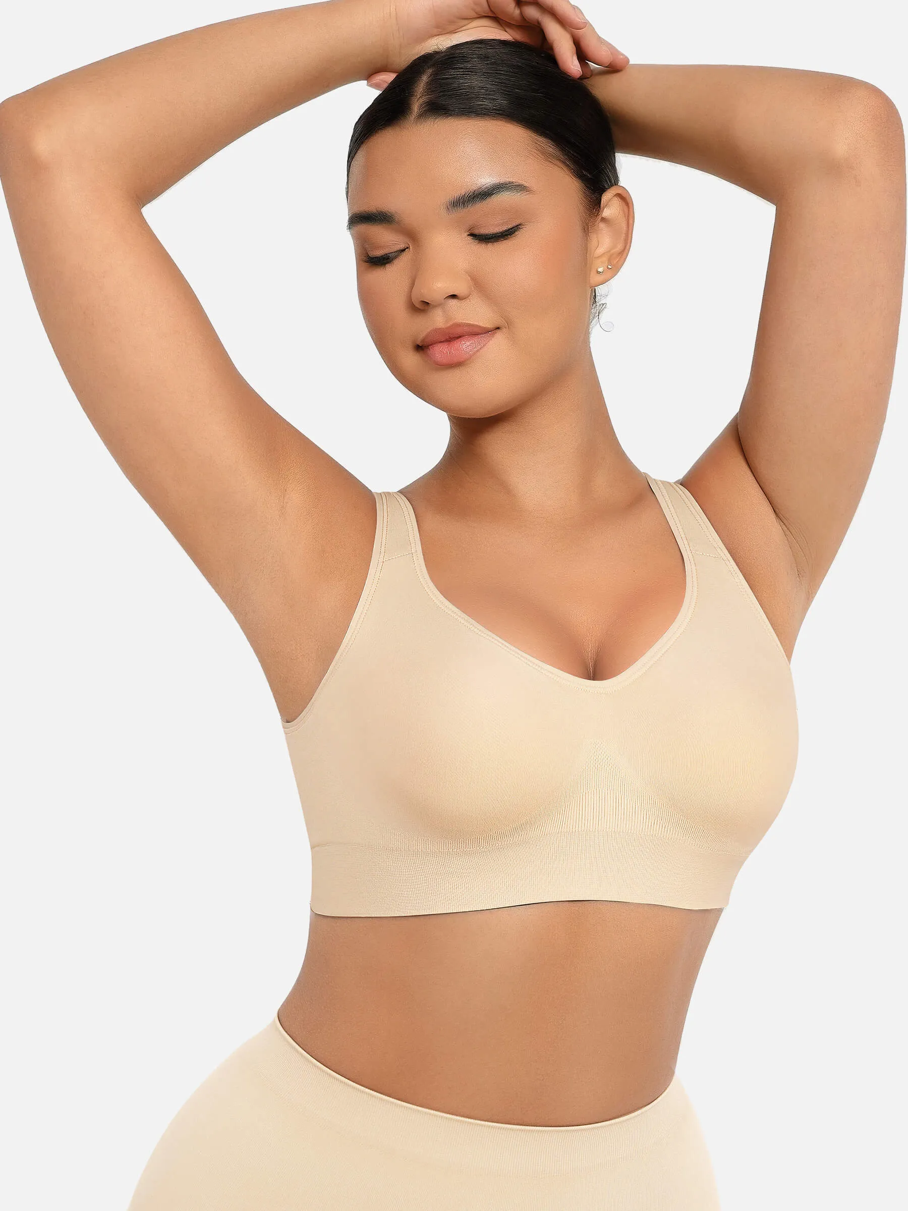 Feelingirl Built-in Soft Cups Full Coverage Wireless Bra sold by FeelinGirl product image thumbnail 2