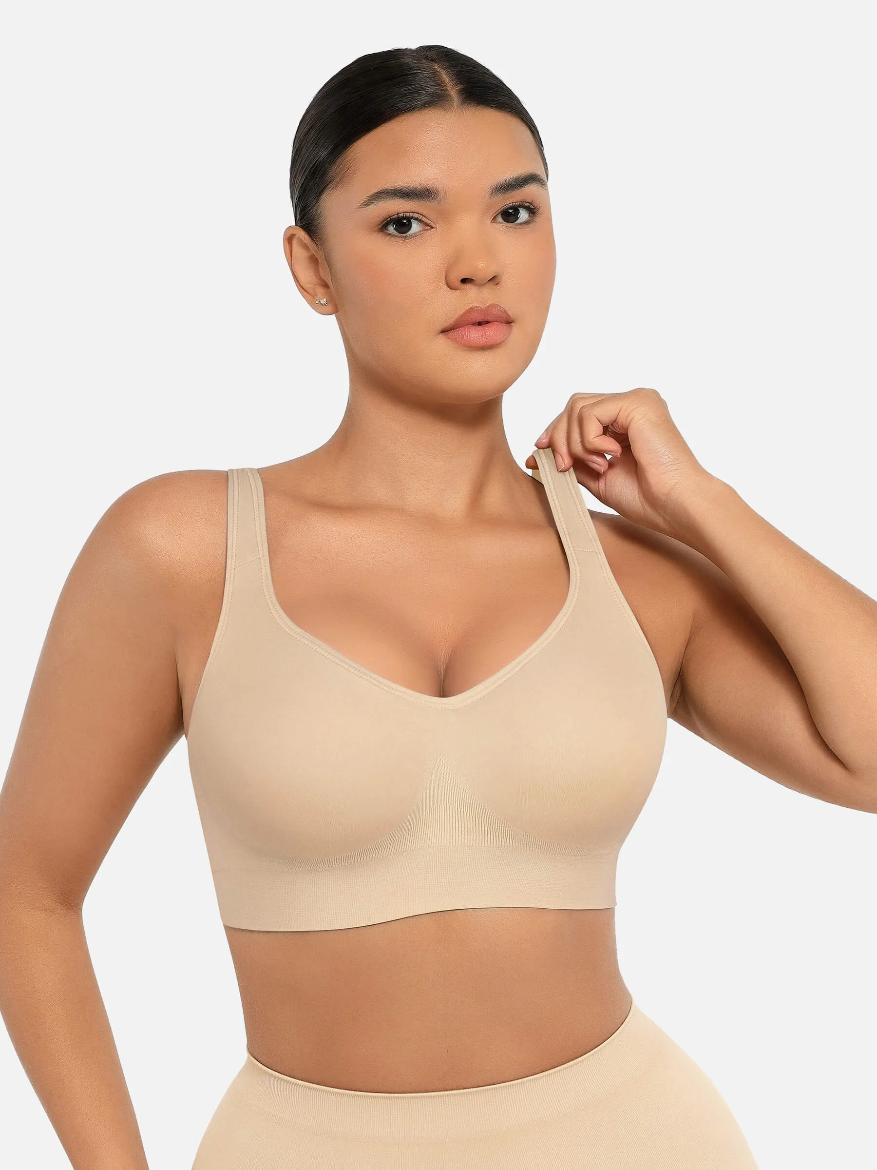 Feelingirl Built-in Soft Cups Full Coverage Wireless Bra sold by FeelinGirl