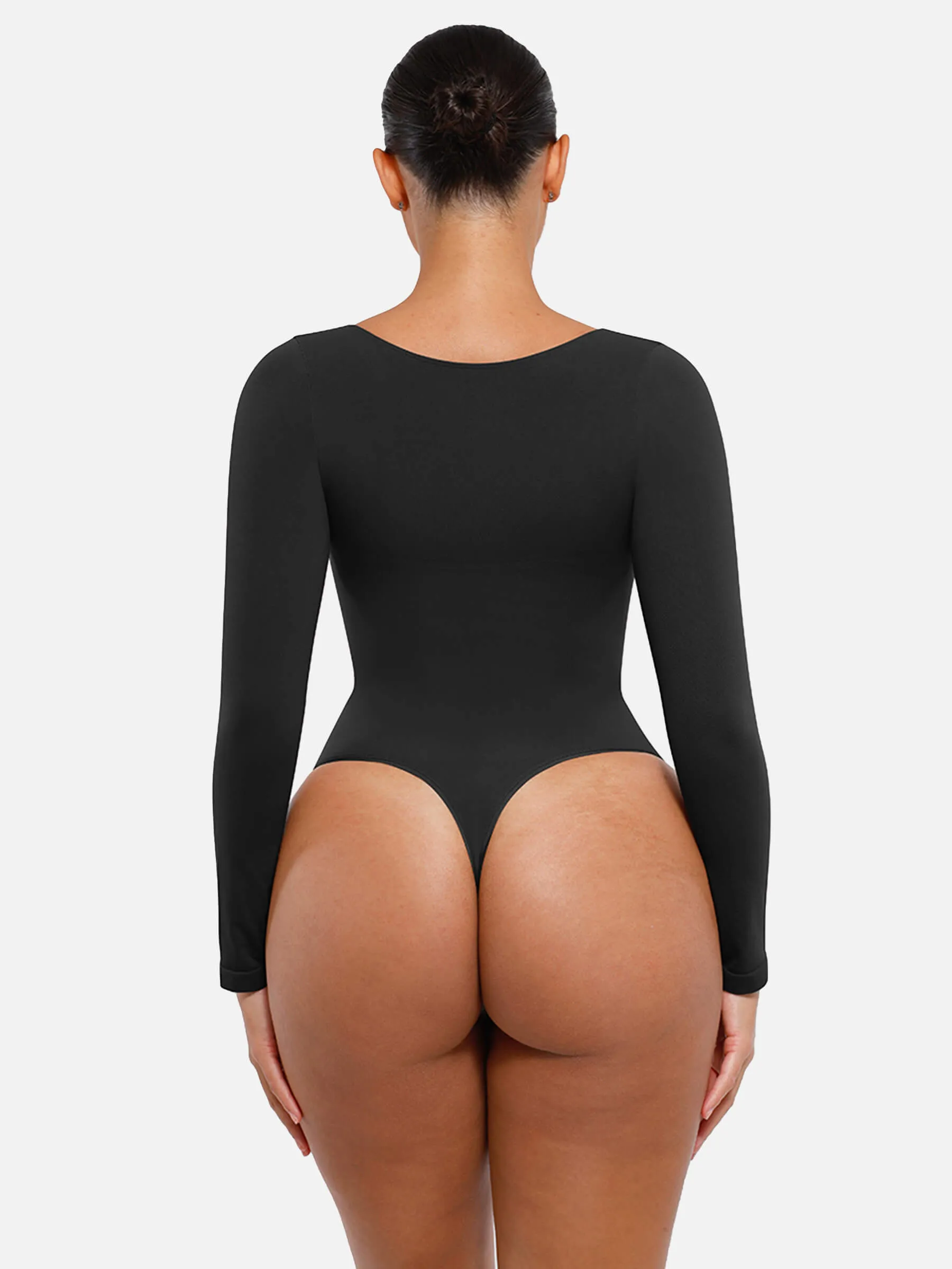 Feelingirl Seamless Long Sleeve Tummy Control Thong Bodysuit sold by FeelinGirl product image thumbnail 5