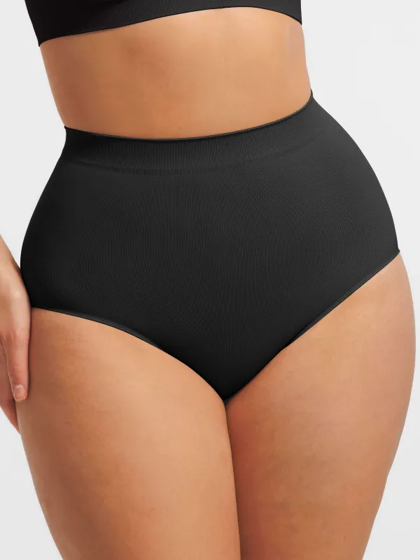 Feelingirl Seamless High-Waist Tummy Control Antibacterial Peach Hip Brief sold by FeelinGirl