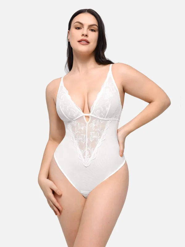 Feelingirl Lace Shapewear Thong Shaping Bodysuit sold by FeelinGirl